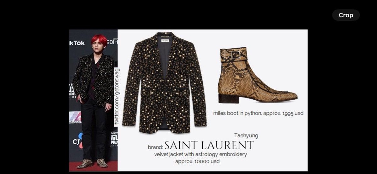 Saint Laurent Paris Saint Laurent velvet astrology gold trim Blazer. 52/42$10000 Size 42R - 2 Thumbnail