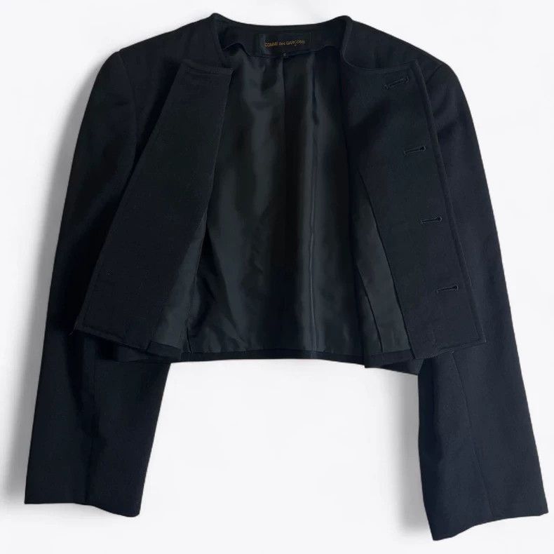 Other Comme Des Garcons Bird embroidered collarless coat Size S / US 4 / IT 40 - 3 Thumbnail