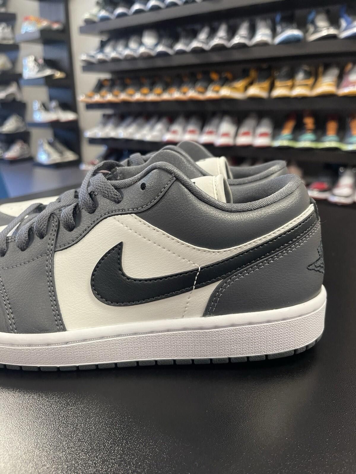 Nike Size 11 - Nike Air Jordan 1 Low Shoes 'Dark Gray' Sail White Size US 11 / IT 41 - 5 Thumbnail