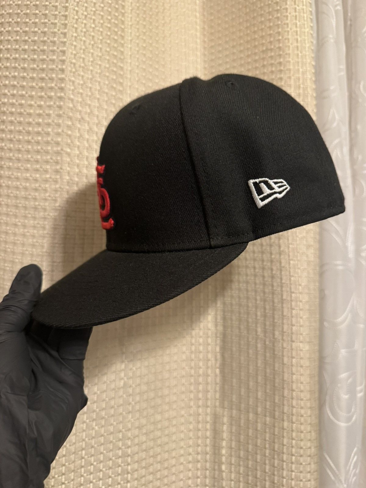 New Era New Era Black St.Louis Cardinals Fitted Hat Size 71/8 Size ONE SIZE - 3 Thumbnail