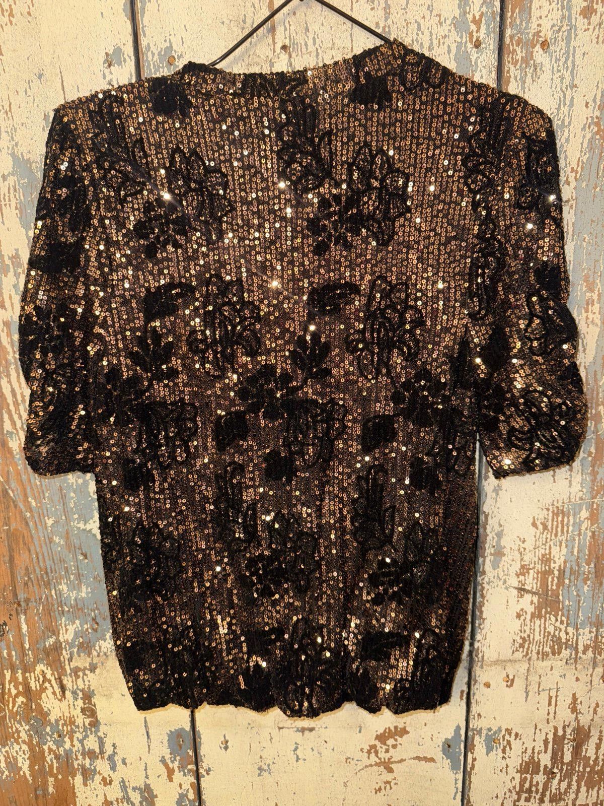 Designer NWT Dear John YAZMINE NOVELTY TOP SPARKLING LILLY SEQUIN XS Size XS / US 0-2 / IT 36-38 - 7 Thumbnail