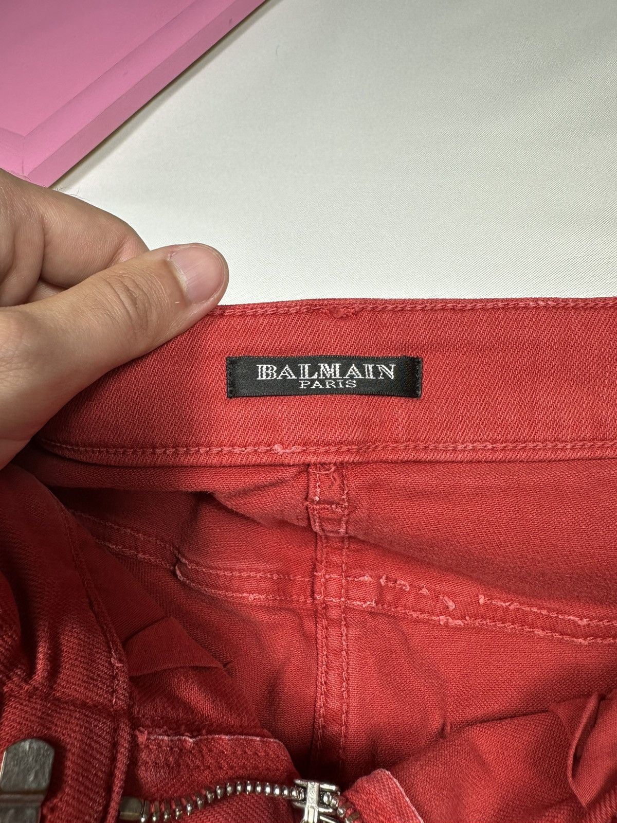 Balmain Balmain Paris Biker Jeans Pants Denim Low Rise Skinny Zipper Size 26" / US 2 / IT 38 - 10 Thumbnail