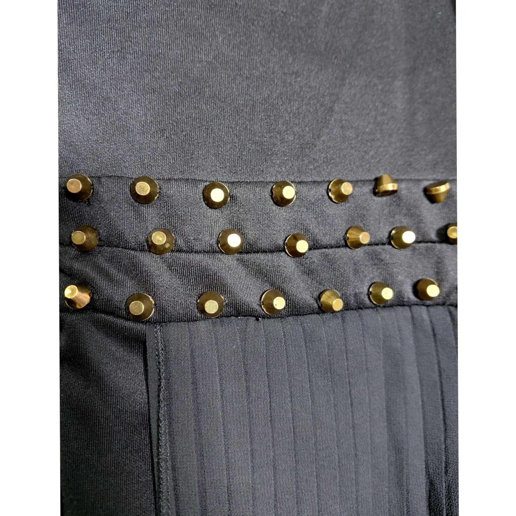 Vintage VOXX Black Strapless Jumpsuit Stud Accents Women Size L Dress Length Knee Length Party/Cocktail Size 36" / US 14 / IT 50 - 3 Thumbnail