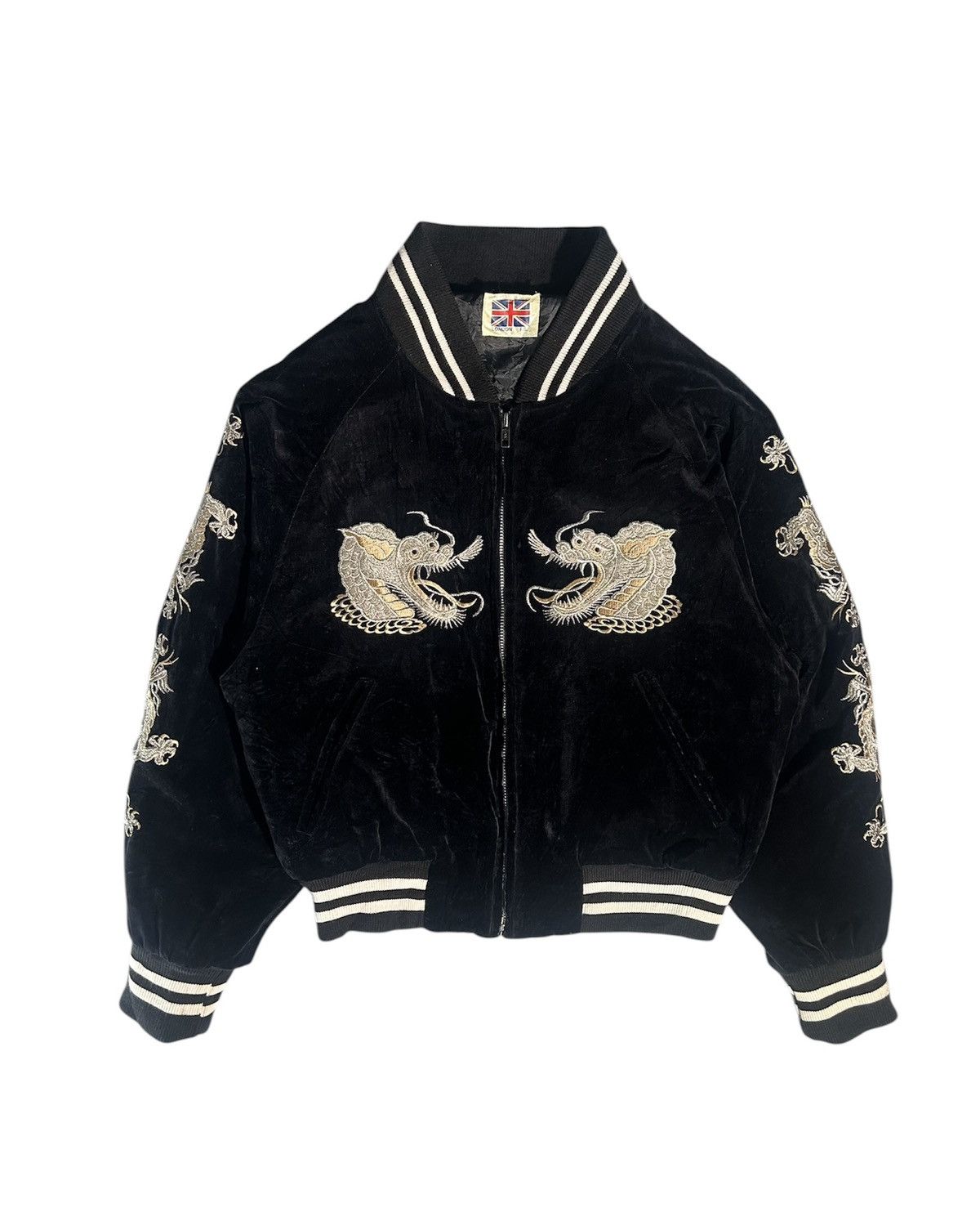 Other VINTAGE SUKAJAN DRAGON EMBROIDED JAPAN VELVET JACKET Size US L / EU 52-54 / 3 - 1 Thumbnail