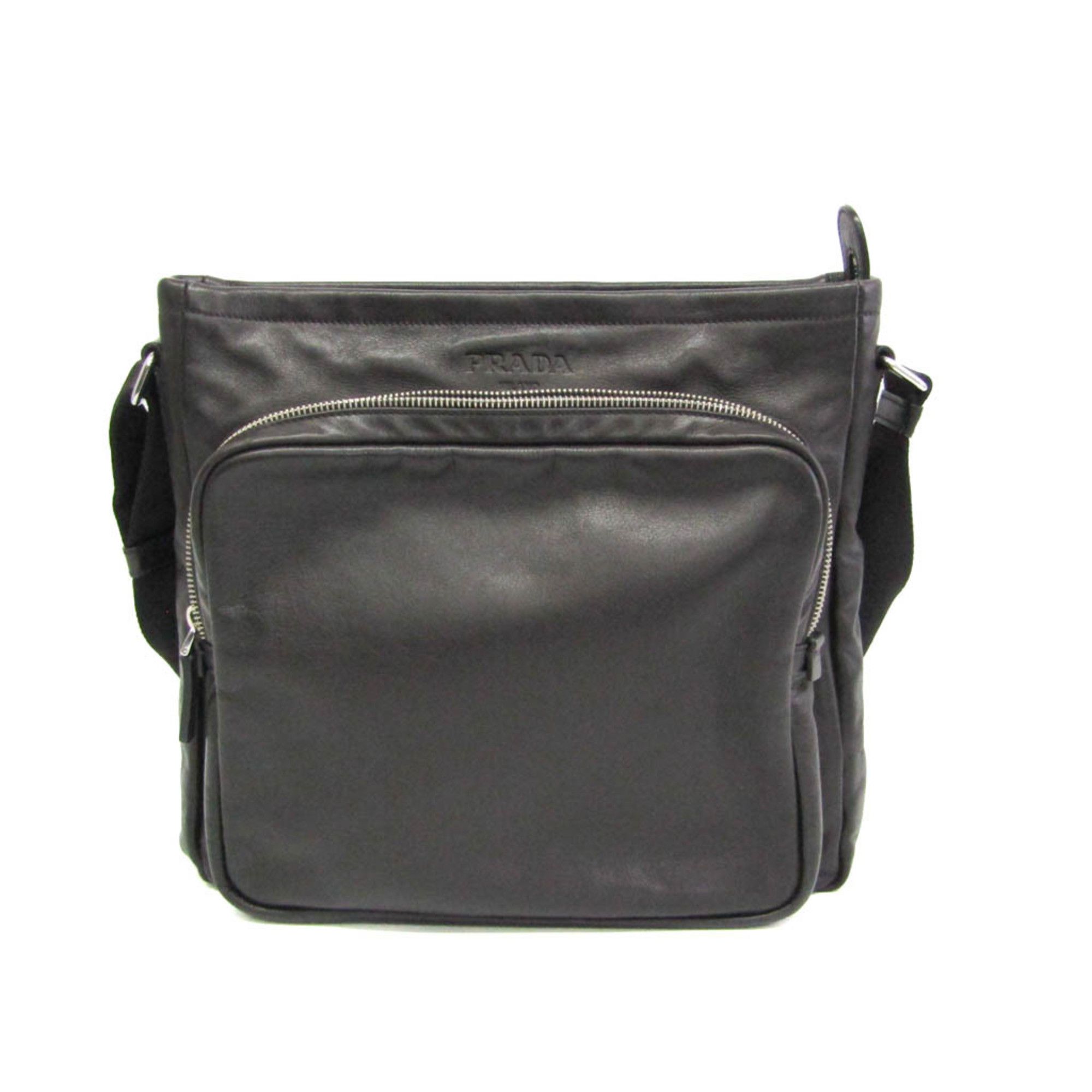 Prada Prada BANDOLIERA VA0785 Women's Leather Shoulder Bag Black Size ONE SIZE - 1 Thumbnail
