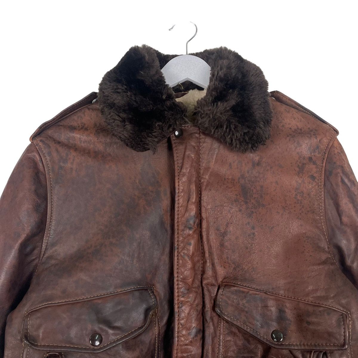 Schott × Vintage 💥SCHOTT A2 FLYER LEATHER VINTAGE JACKET Size US M / EU 48-50 / 2 - 2 Thumbnail