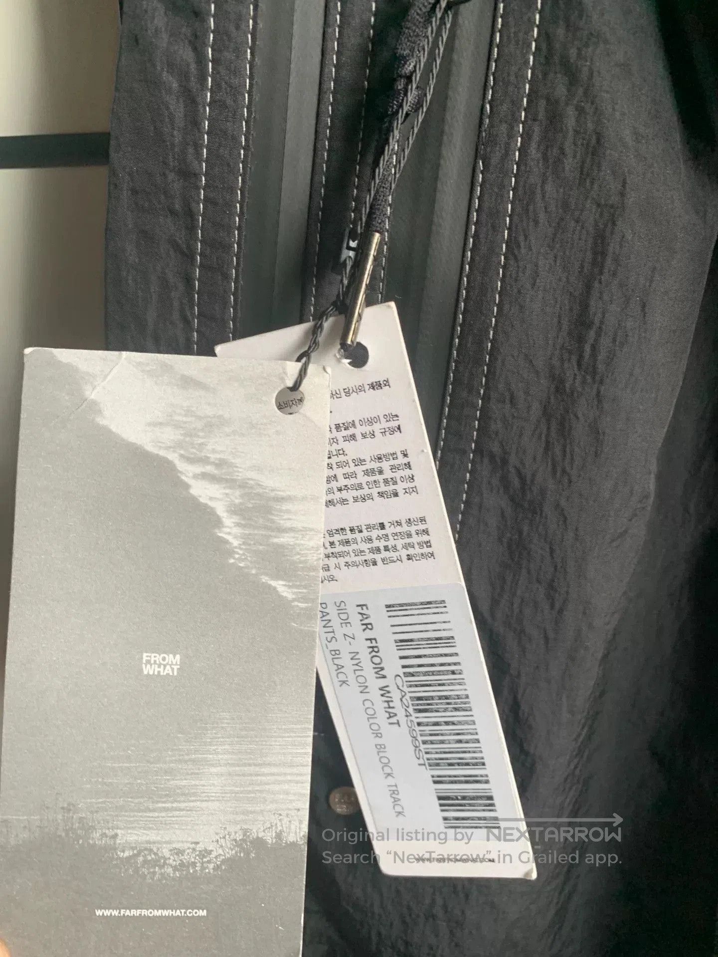 Far Afield Far Archive Black White Zip Nylon Pants. Size US 26 / EU 42 - 3 Thumbnail