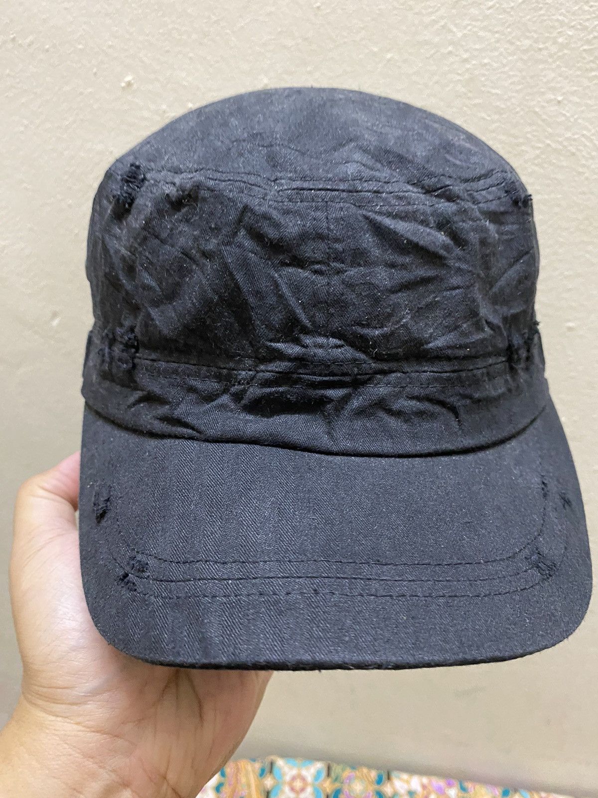 Japanese Brand × Vintage TWO FOLD HBT SUN FADED CADET HAT - BLACK Size ONE SIZE - 2 Thumbnail