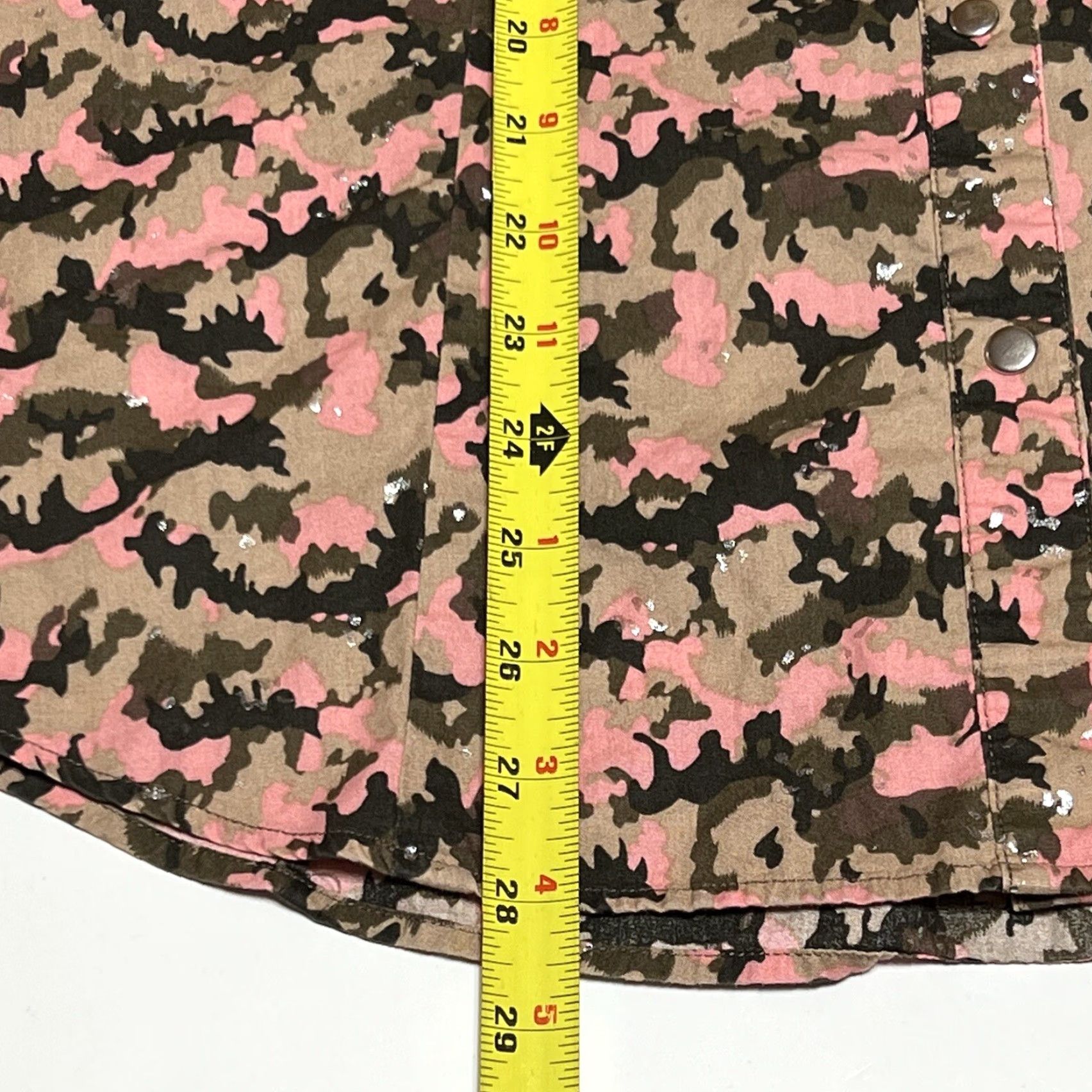 Roper Roper Long Sleeve Pearl Snap Western Shirt Juniors XL Pink Camo Silver Womens Blouse Gloss Pearl Snap Western 100% Cotton Size XL / US 12-14 / IT 48-50 - 5 Thumbnail
