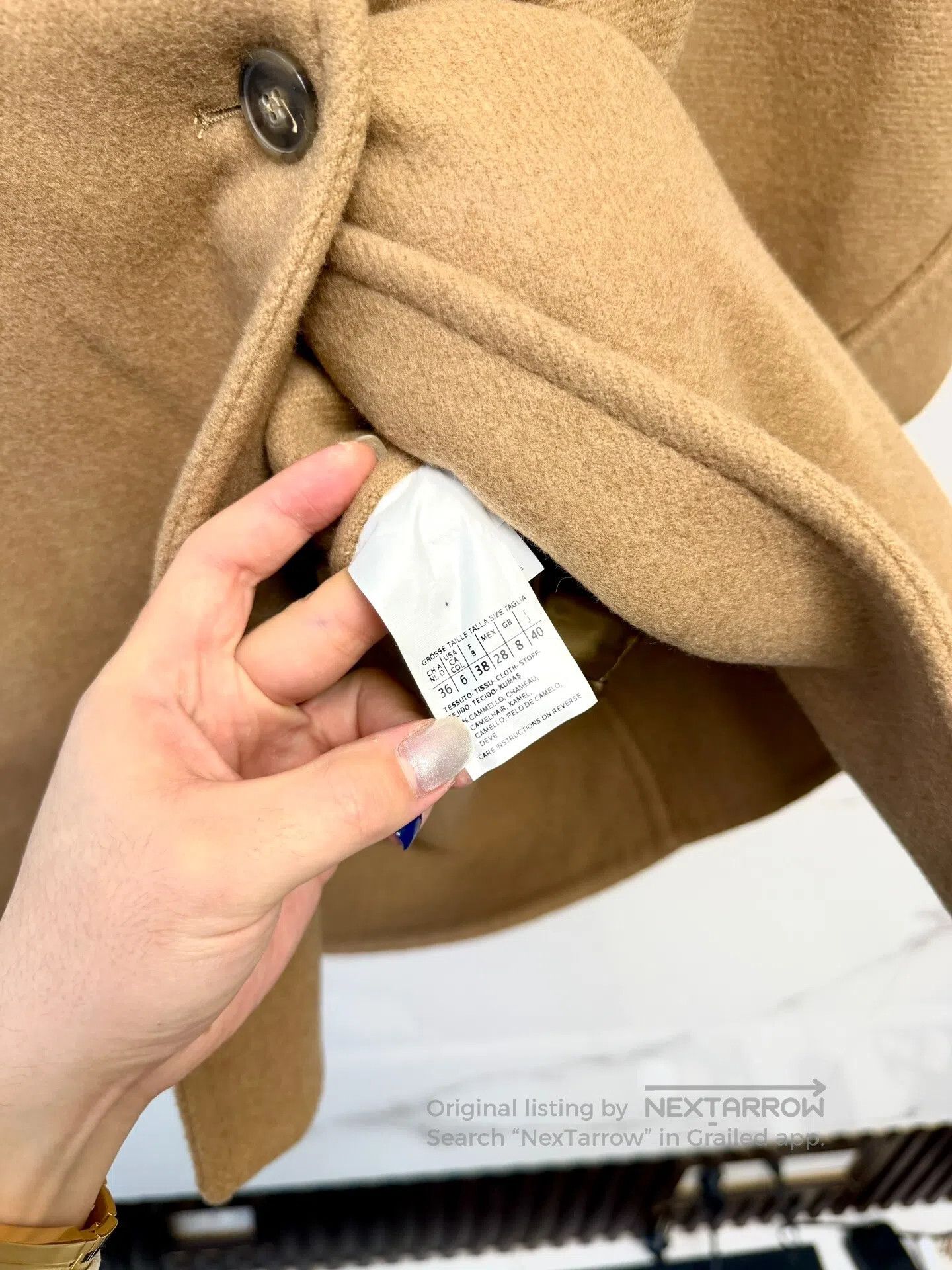 Max Mara Max Mara Khaki Hooded Overcoat Jacket| Size S / US 4 / IT 40 - 4 Thumbnail