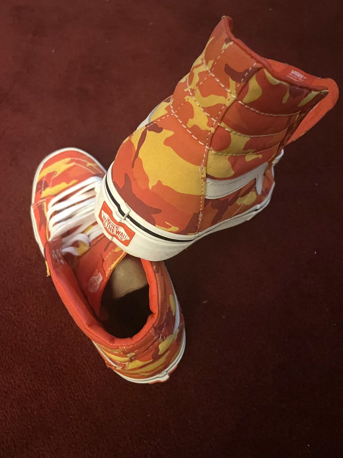 Vans Vans Sk8-Hi Orange Camo Size US 8.5 / EU 41-42 - 4 Thumbnail
