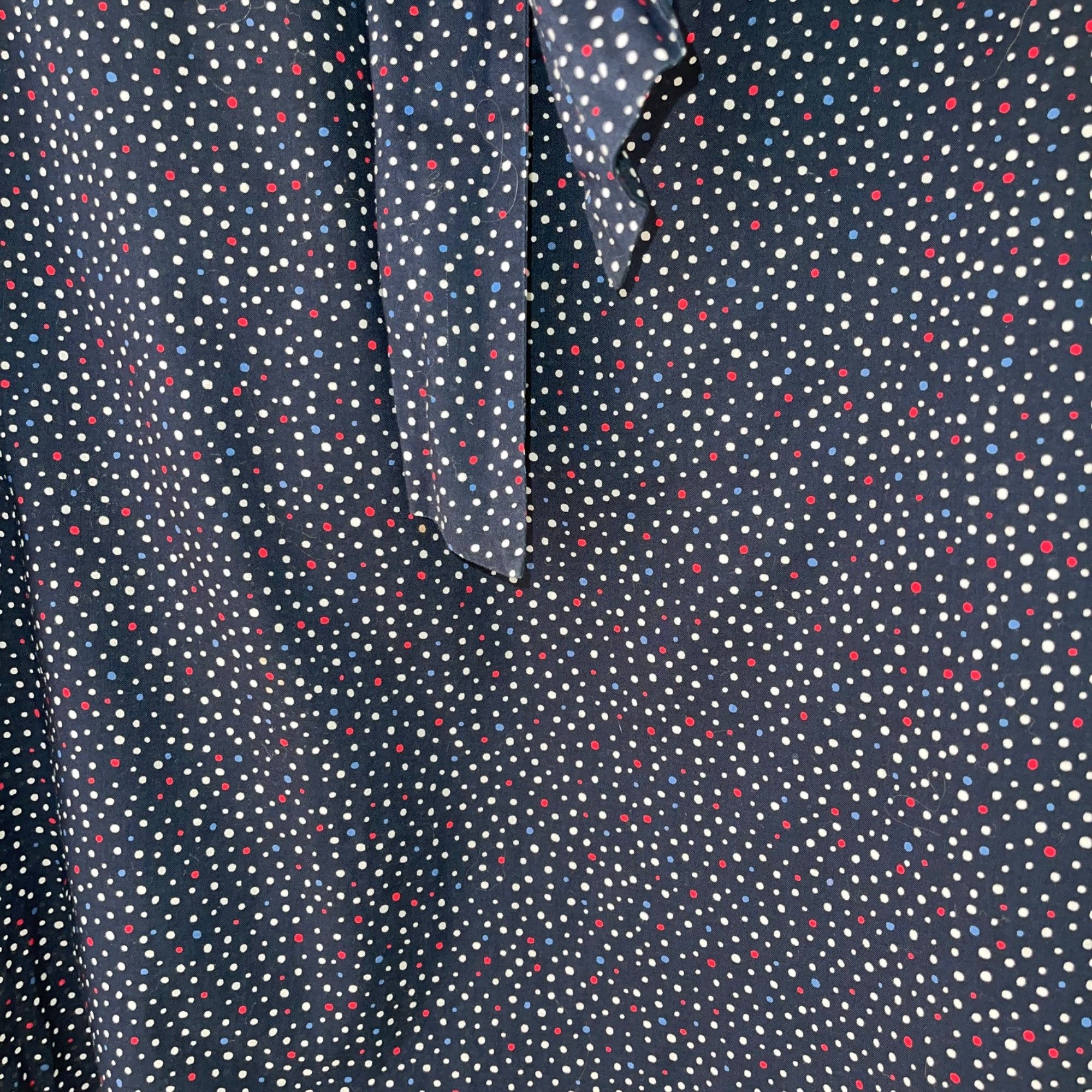 Amy Kuschel Womens Gallery Top Size XS Blue Red White Cotton