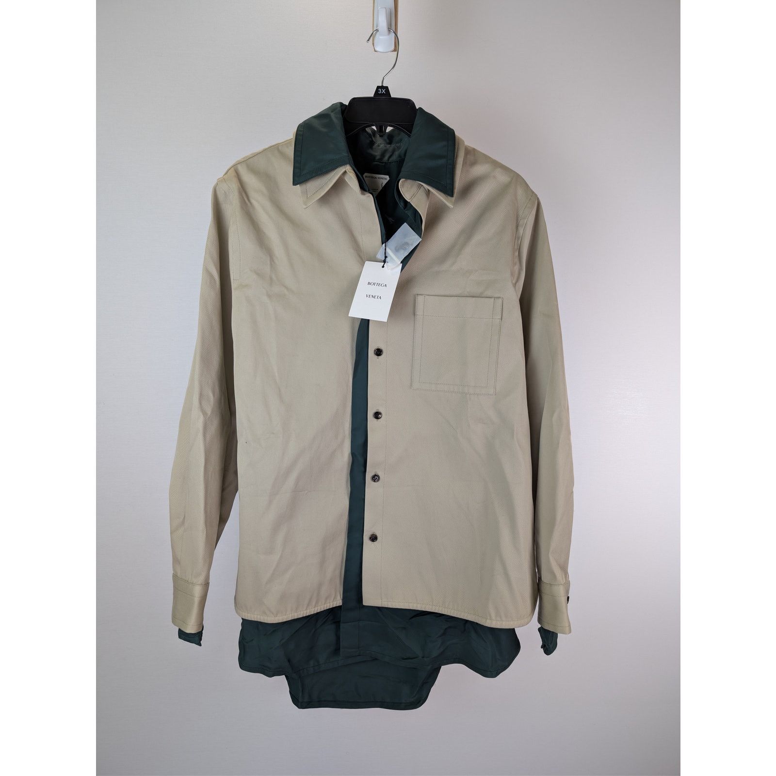 Bottega Veneta o1rshd1 Cotton Twill Overshirt Button up Shirt in Travertine Size US M / EU 48-50 / 2 - 1 Thumbnail