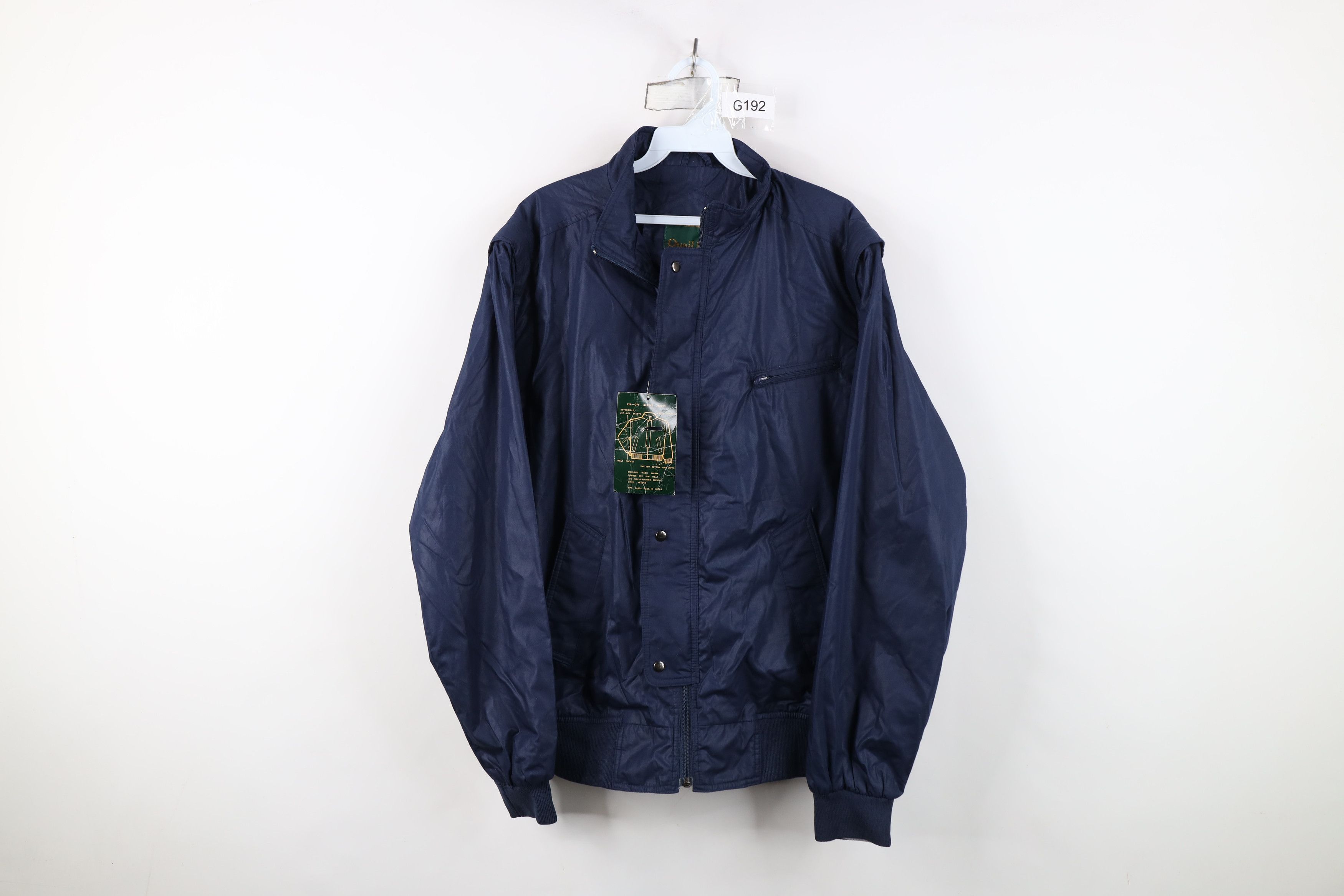 Vintage Deadstock Vintage 80s 90s Streetwear Bomber Jacket Vest Blue Size US M / EU 48-50 / 2 - 1 Thumbnail