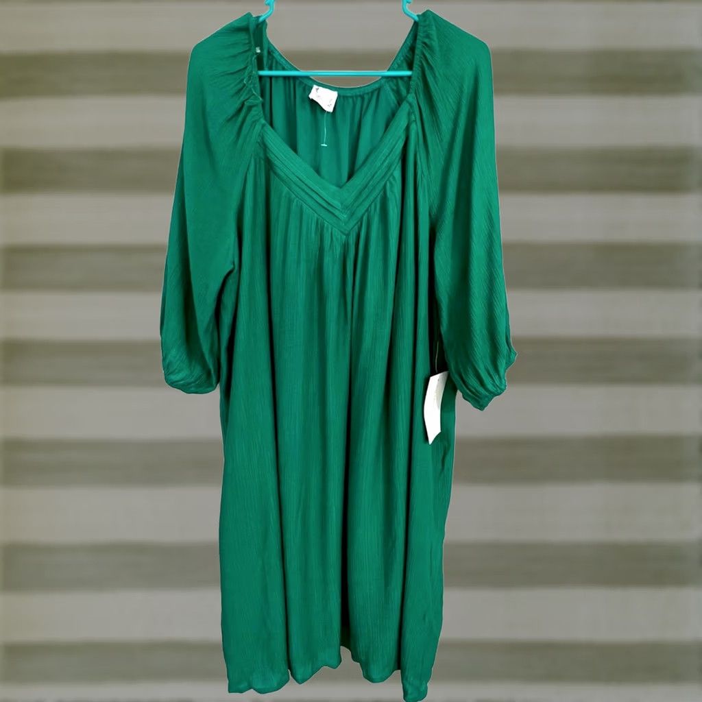 Vintage Siren Lily Dress Women 2X Green Lined Plus NWT 22x40 Size XXL / US 16-18 / IT 52-54 - 1 Thumbnail