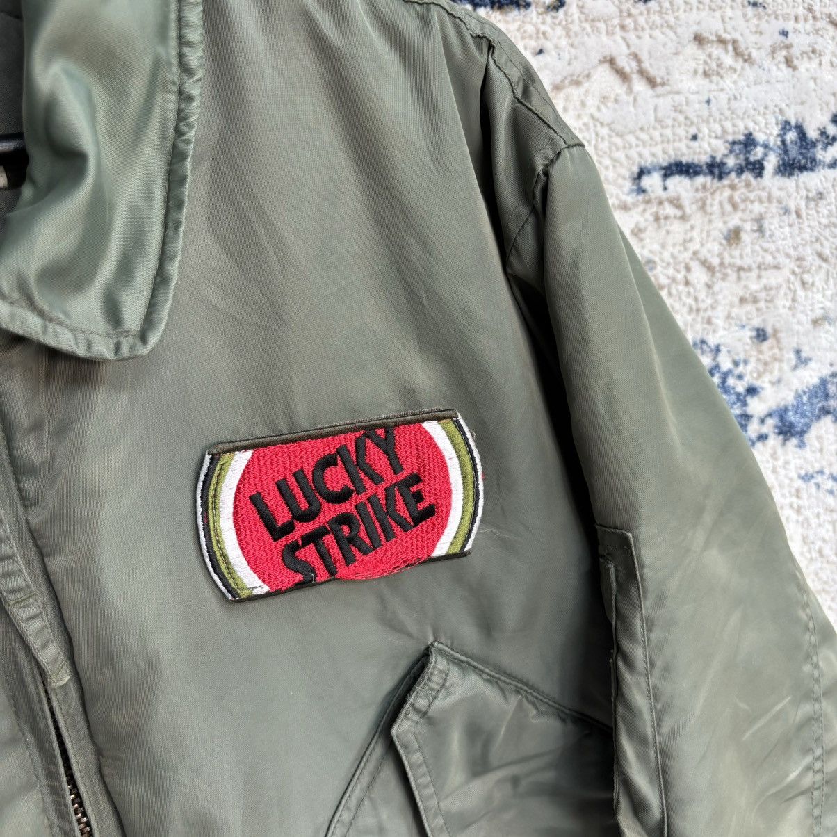 Vintage Vintage Bomber Jacket With Lucky Strike Patches Rare Design Size US L / EU 52-54 / 3 - 12 Thumbnail