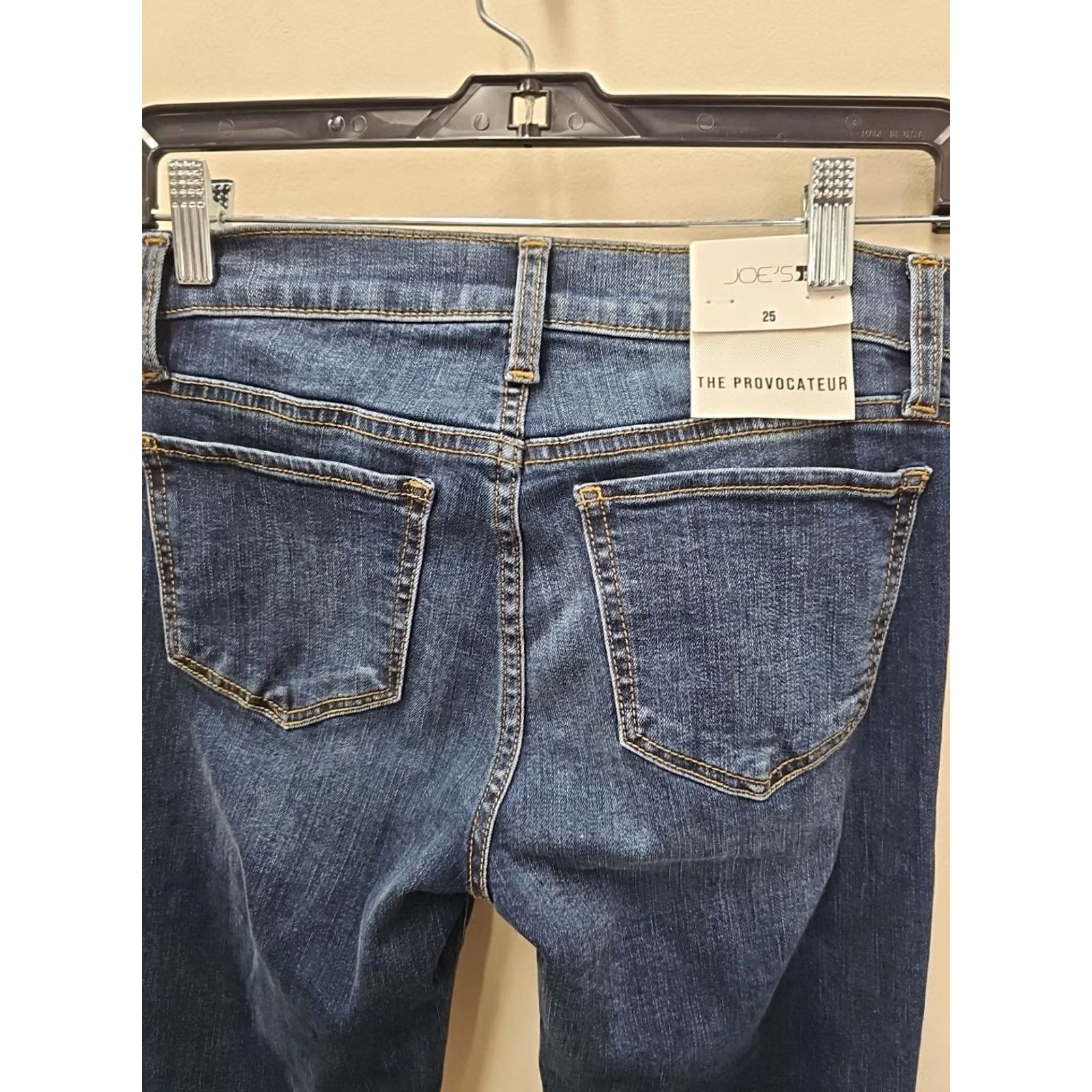 Vintage Joe's Jeans Provocateur Blue Dark Wash Bootcut Jeans Women 25 Regular 30in Inseam Denim 5-Pocket Slimming Stretch Size 42" / US 20 - 5 Thumbnail