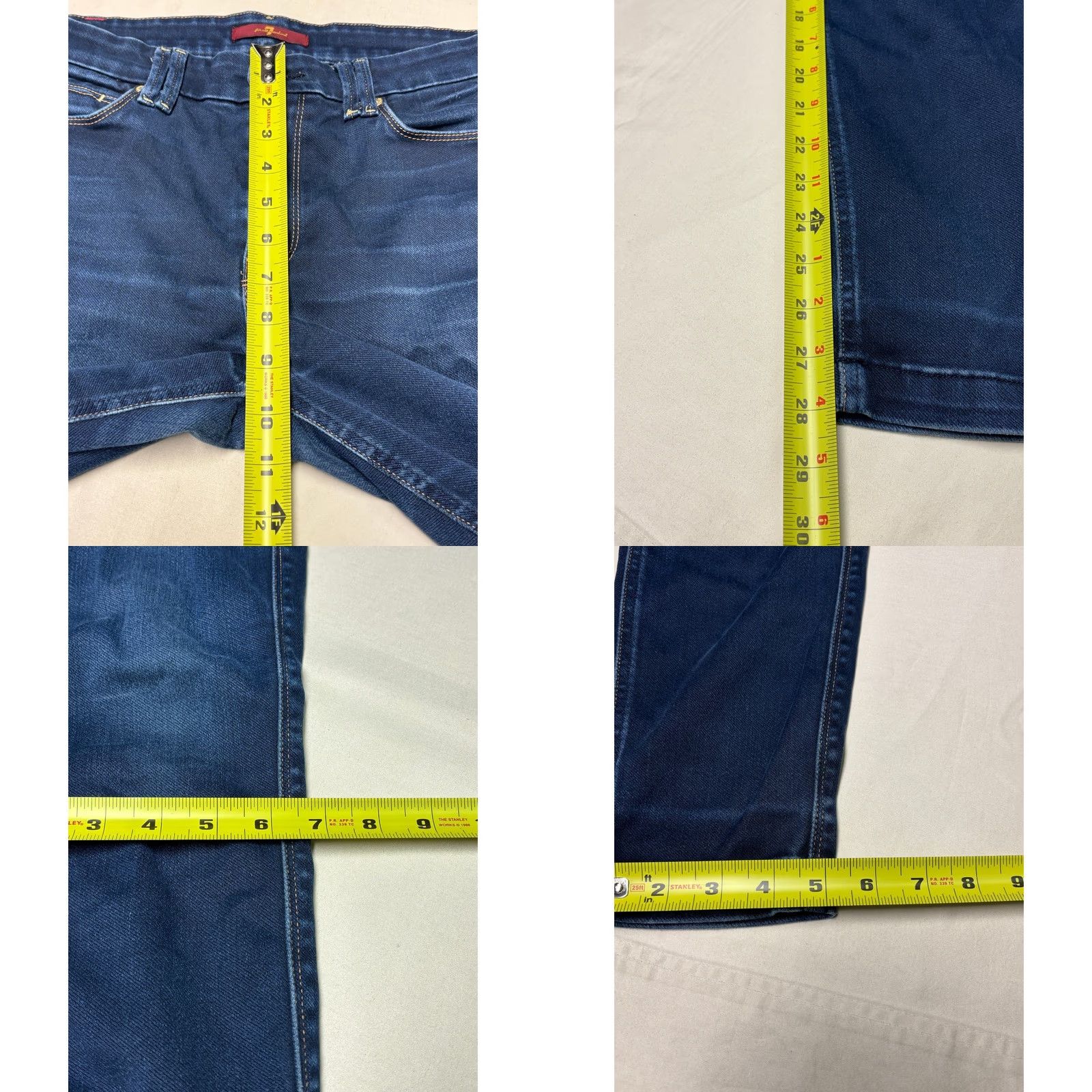 7 For All Mankind 7 For All Mankind Jeans Skinny Denim Womens 29 X 28 Dark Wash Stretch 5-Pocket Mid Rise Size 29" - 9 Thumbnail