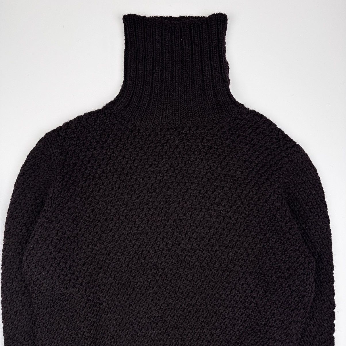 Gucci Gucci By Tom Ford Brown Chunky Wool Knit Turtleneck Sweater Size US M / EU 48-50 / 2 - 2 Thumbnail