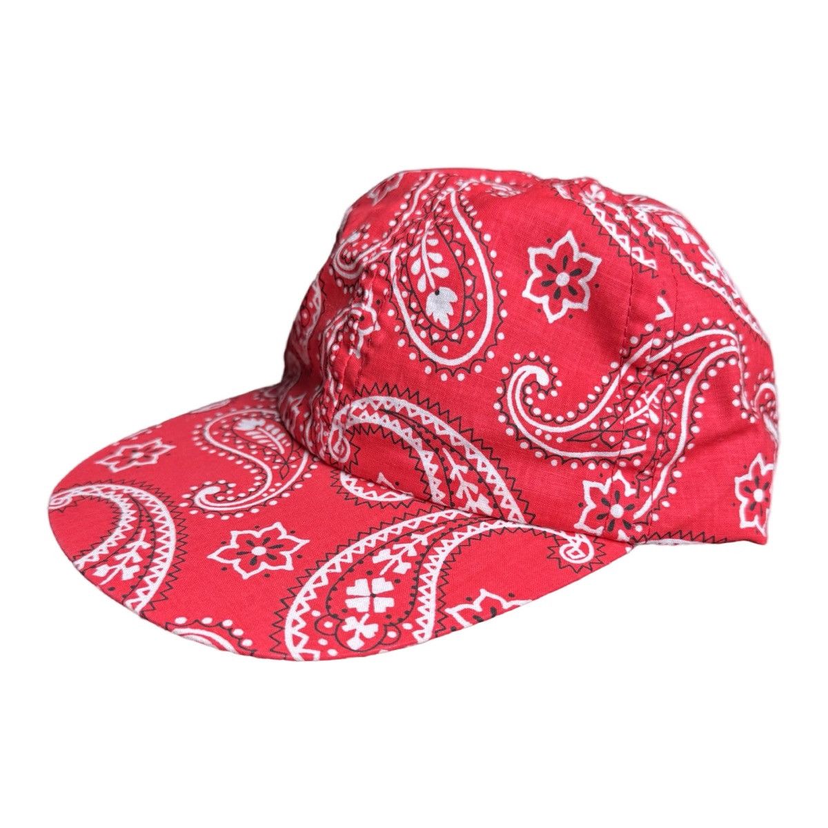 Vintage Vintage Red Paisley Bandana Band Hat OSFM USA Western Cowboy Size ONE SIZE - 3 Thumbnail