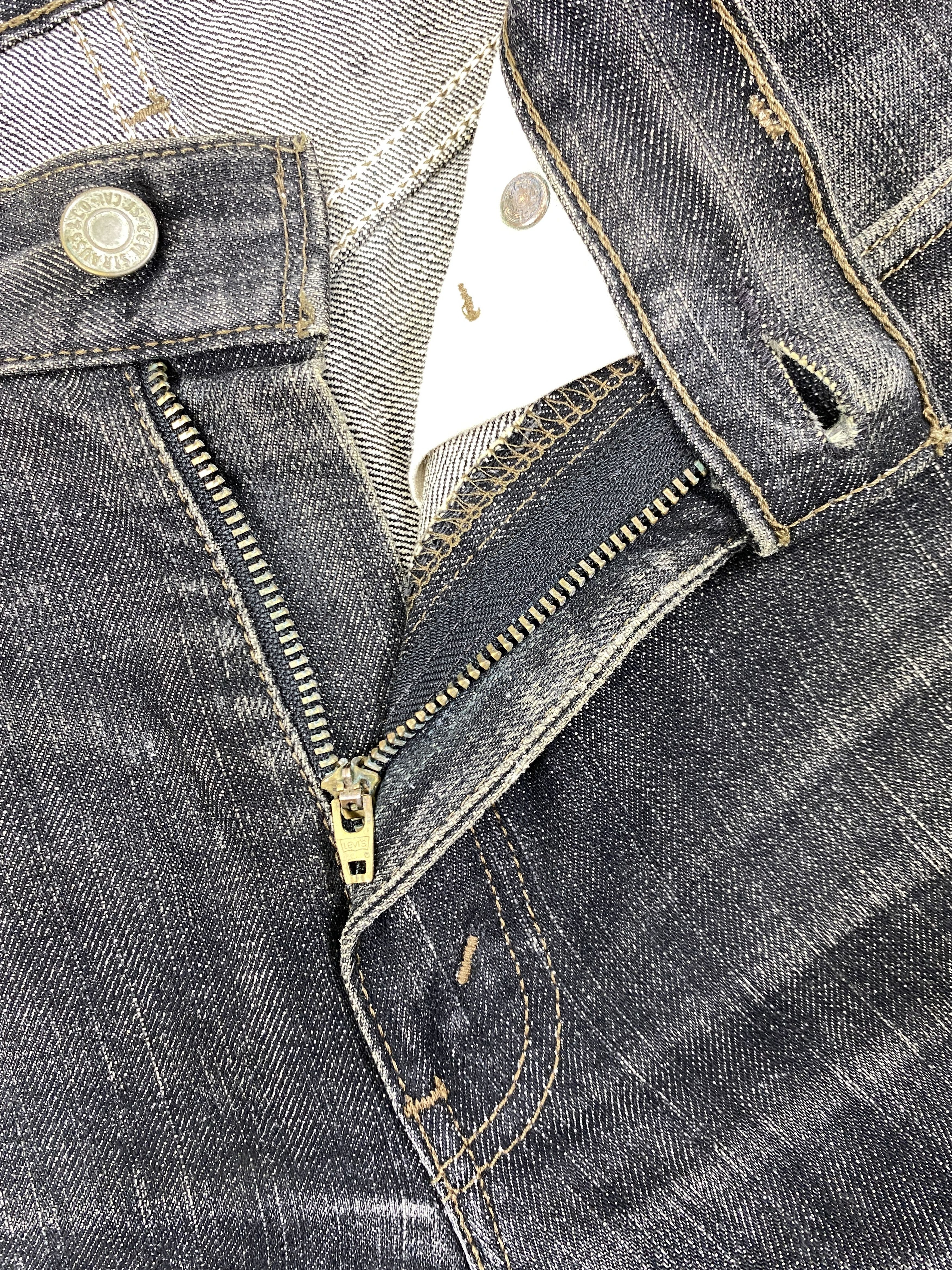 Levi's Black Vintage Levi's 533 Denim 29x29.5 -JN224 Size US 29 - 6 Thumbnail