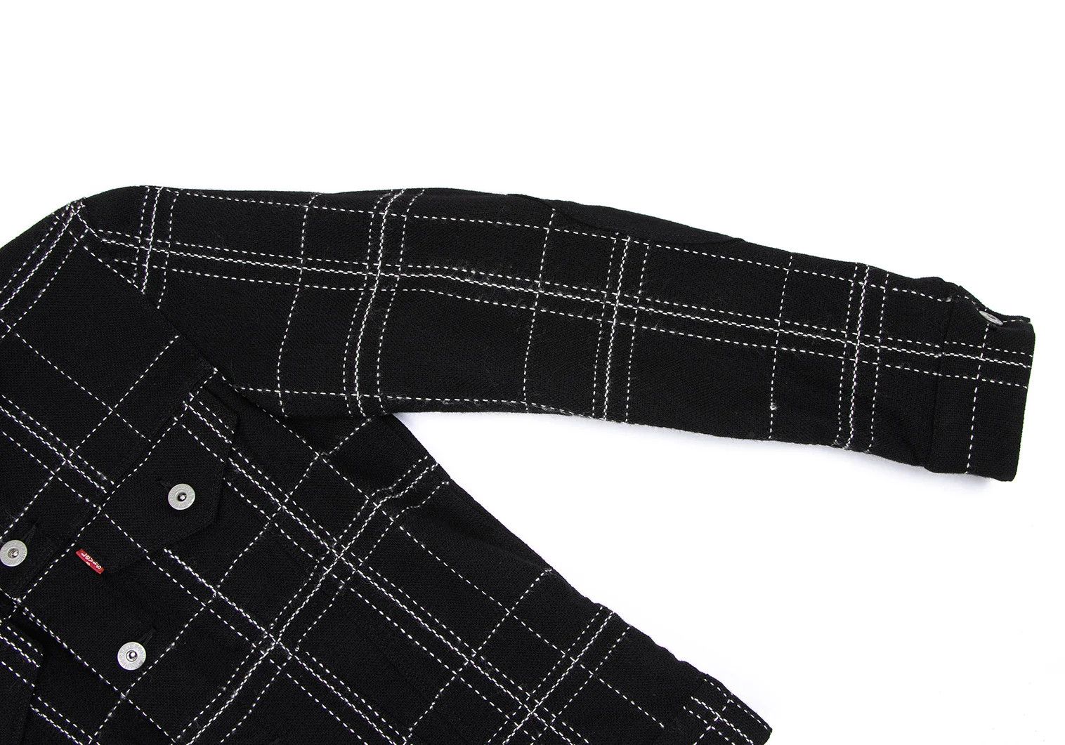 Junya Watanabe Corduroy Stitch Wool Trucker Jacket in Black, Size XS Size US XS / EU 42 / 0 - 8 Thumbnail