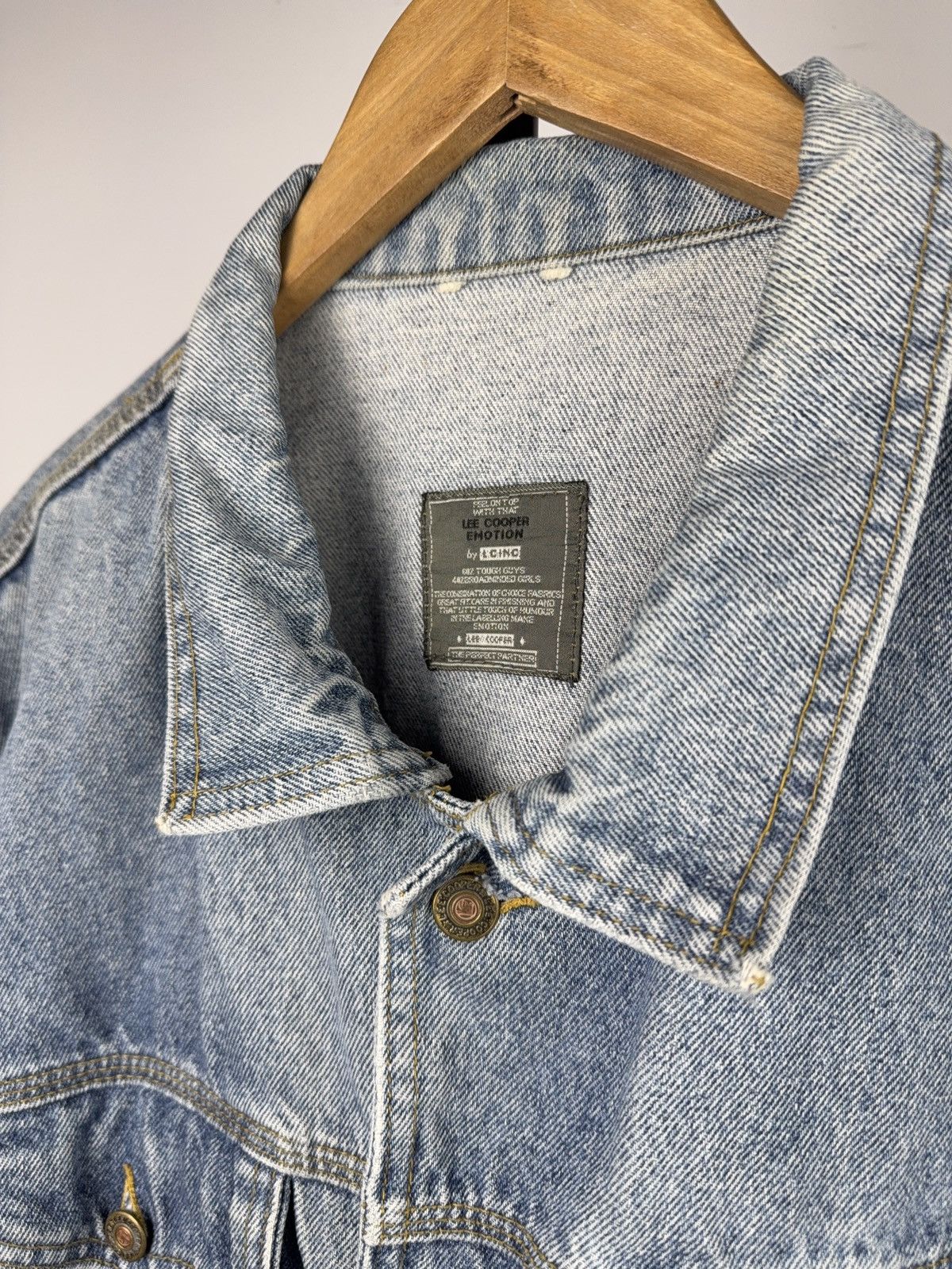 Lee Vntg Retro USA 90s Lee Cooper Western Denim Trucker Jacket Size US L / EU 52-54 / 3 - 3 Thumbnail