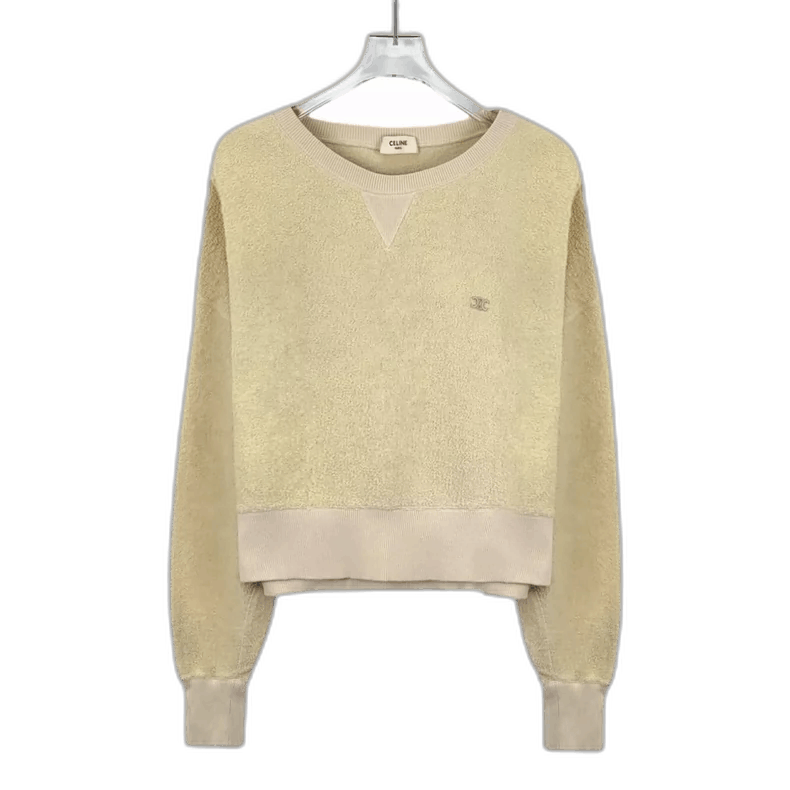 Celine Celine Beige Cotton Knit Long Sleeve Sweater Size S / US 4 / IT 40 - 1 Thumbnail