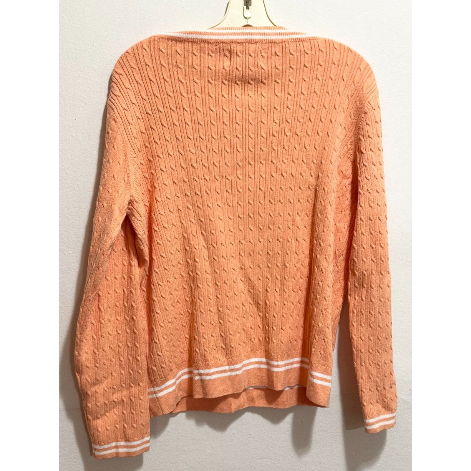 Other Sport Haley orange cable knit V neck sweater XL Size XL / US 12-14 / IT 48-50 - 6 Thumbnail