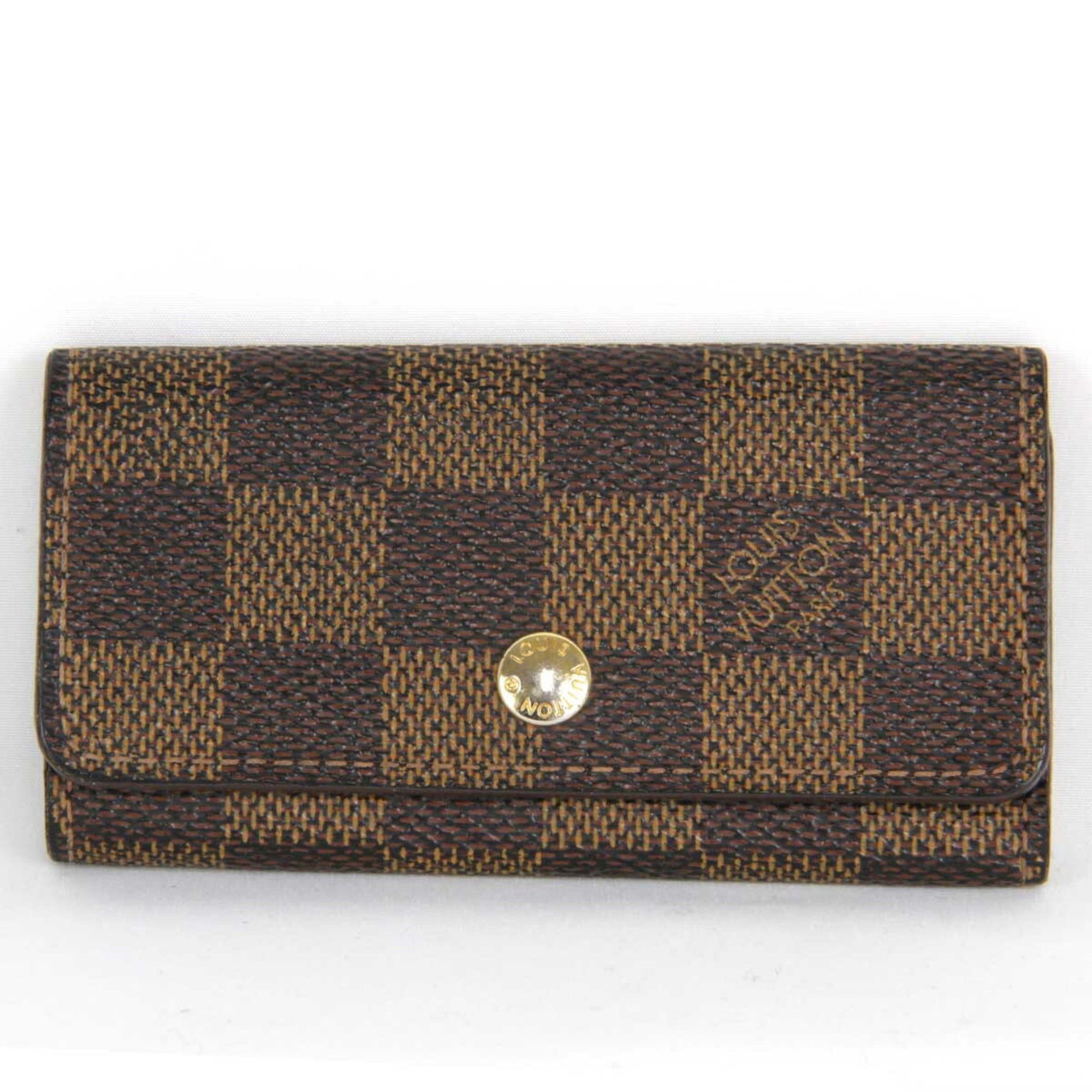 image of Louis Vuitton Multicle 4 N62631 Key Case Damier Canvas Brown Unisex, Women's