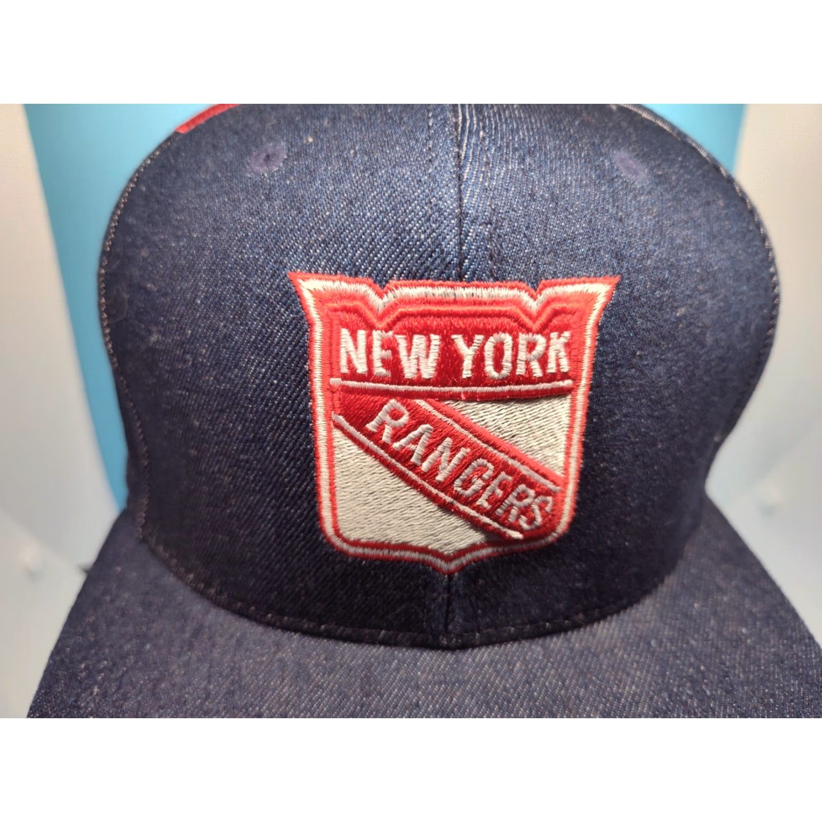 Mitchell & Ness Mitchell & Ness New York Rangers Snapback Hat Blue Stars & Stripes Adjustable Mens One Size Size ONE SIZE - 3 Thumbnail