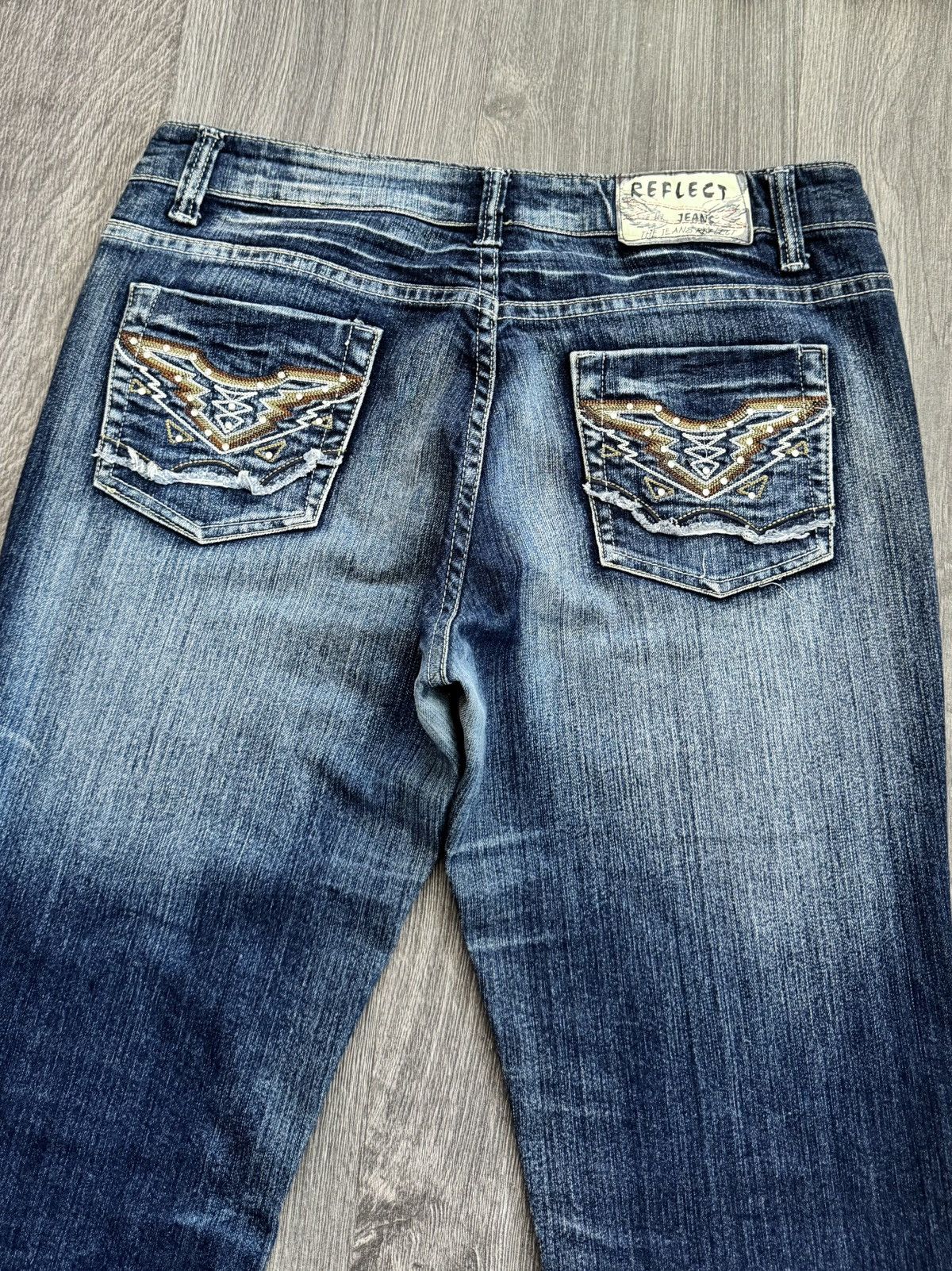 Japanese Brand Y2K Vintage Reflect Washed Flared Jeans If6was9 style Size US 34 / EU 50 - 9 Thumbnail
