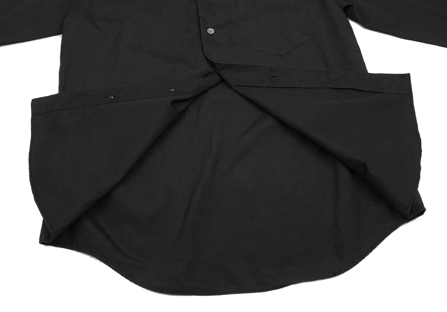 Issey Miyake Cotton Layered Color Button-Down Shirt in Black Size US S / EU 44-46 / 1 - 13 Thumbnail