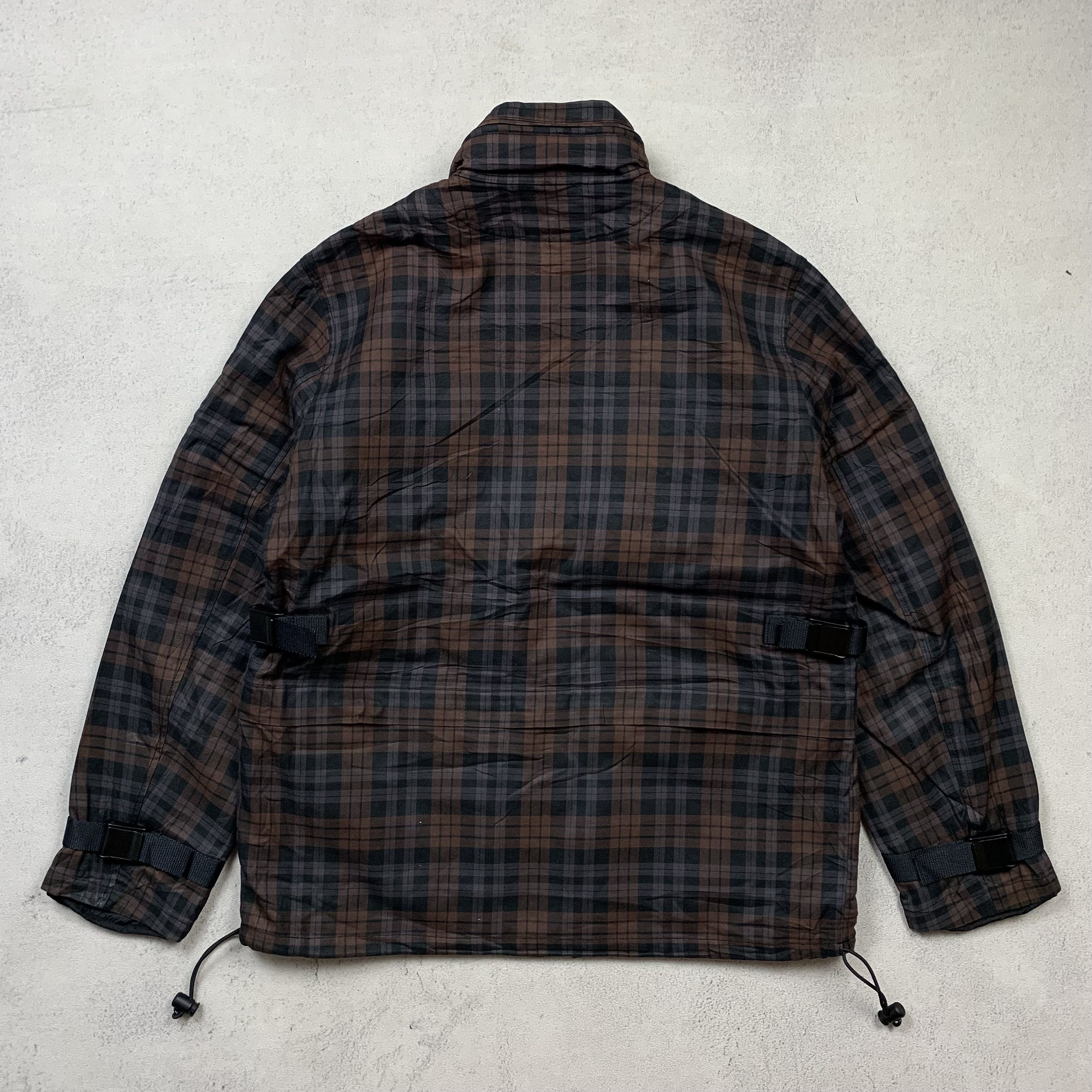 Comme Ca Ism Hunting Jacket Multi Pocket Plaid Utility