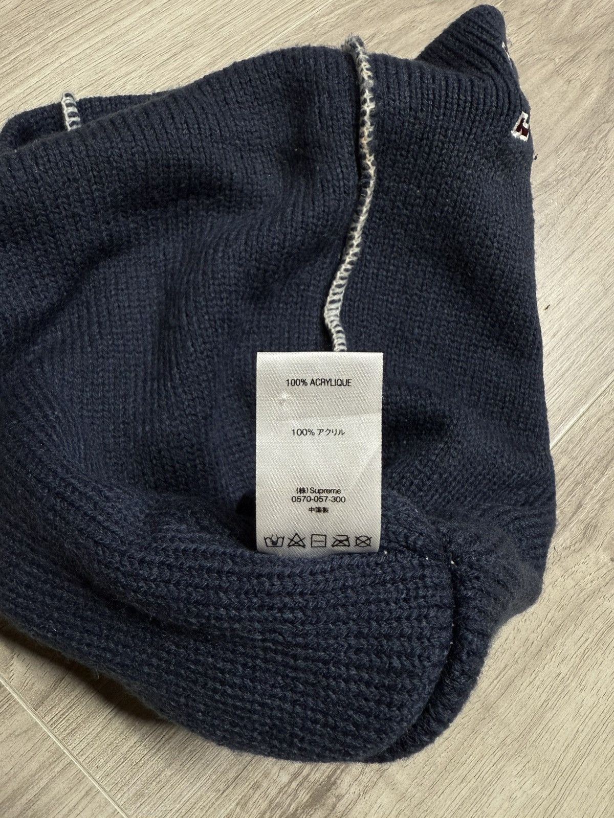Supreme Supreme Contrast Stitch Beanie F/W 19 Preowned Size ONE SIZE - 5 Thumbnail