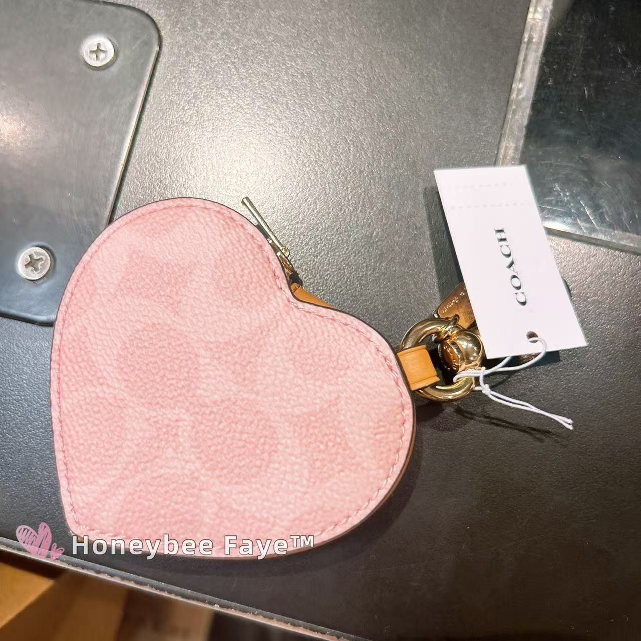 Coach NWT Coach powder pink heart charm Size ONE SIZE - 3 Thumbnail