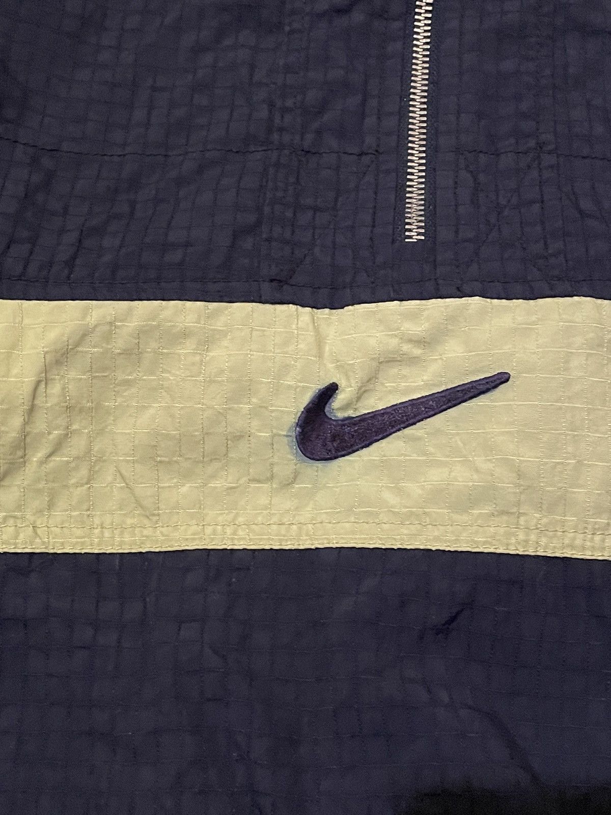 Nike × Vintage Vintage Nike Y2K Distressed central swoosh Anorak jacket Size US XL / EU 56 / 4 - 5 Thumbnail