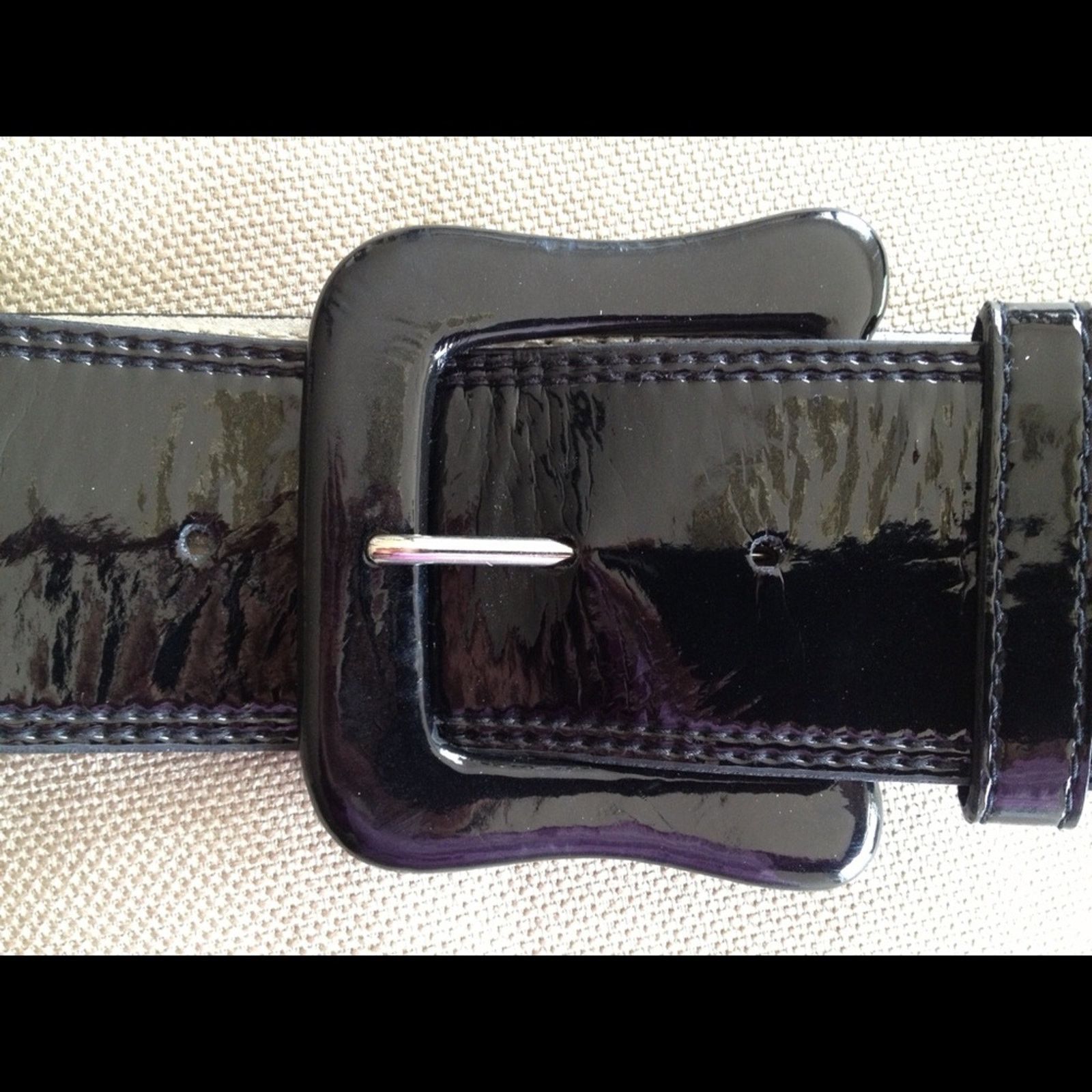 Express Express patent leather belt dress up or down Y2K sz S Size ONE SIZE - 2 Thumbnail