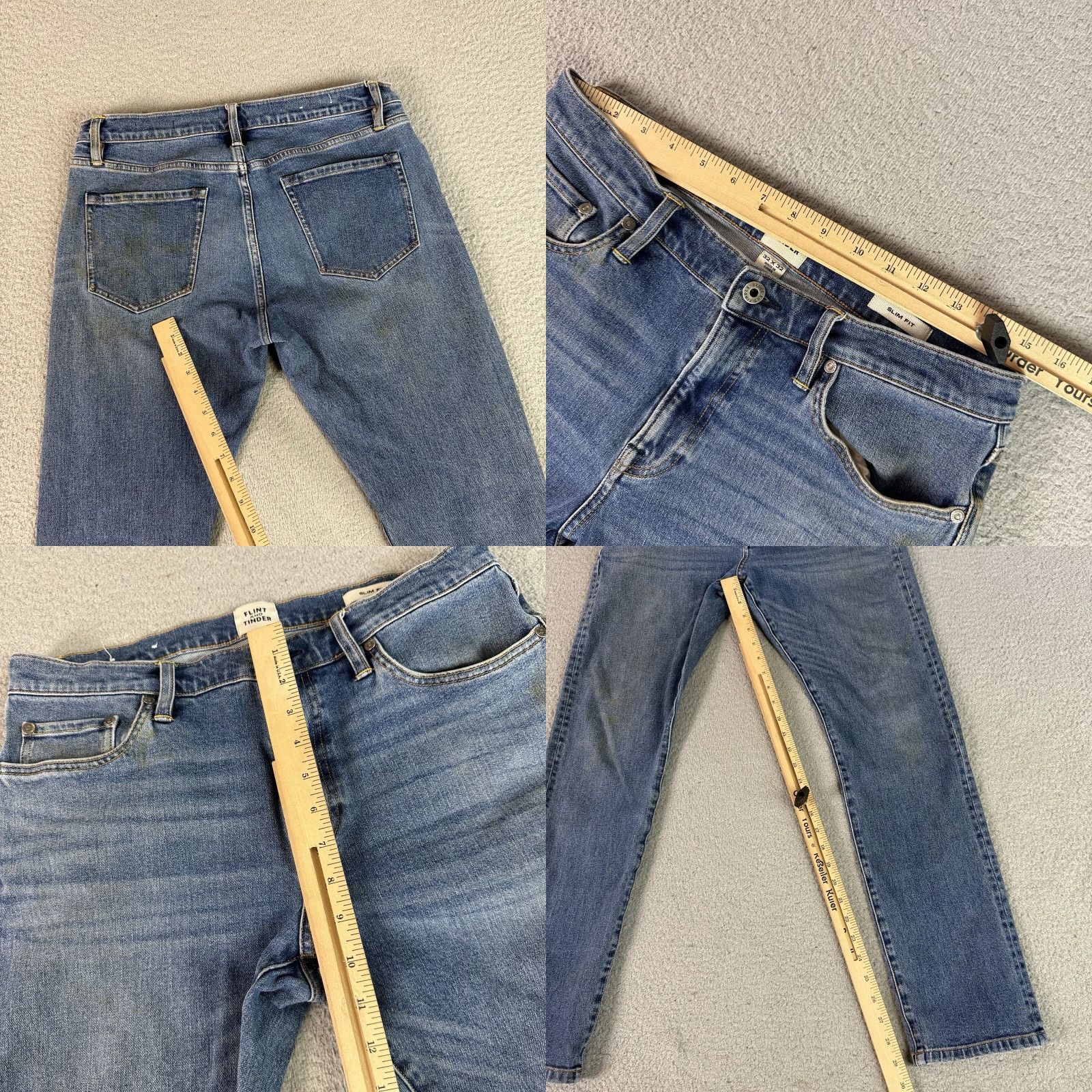 Flint And Tinder Flint and Tinder Jeans Mens 32x32 Blue Slim Fit Denim Pants 5-Pocket Style City USA Slim Mens Blue Jeans Size US 32 / EU 48 - 9 Thumbnail