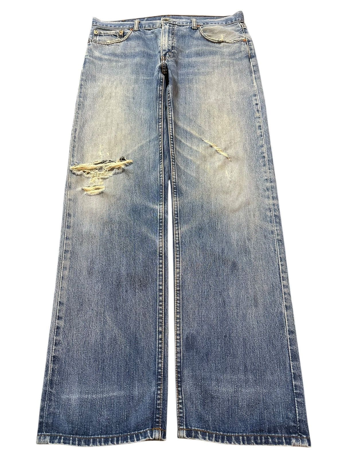 Levi's Vintage 90s Levis 505 Blue Faded Wash Distressed Loose Jeans Size US 34 / EU 50 - 1 Thumbnail