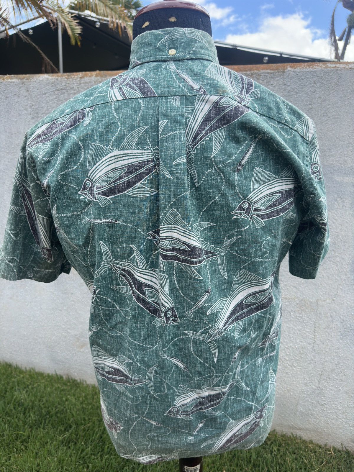 Reyn Spooner PreOwned Reyn Spooner Hawaiian Print Green Men's S Size US S / EU 44-46 / 1 - 2 Thumbnail