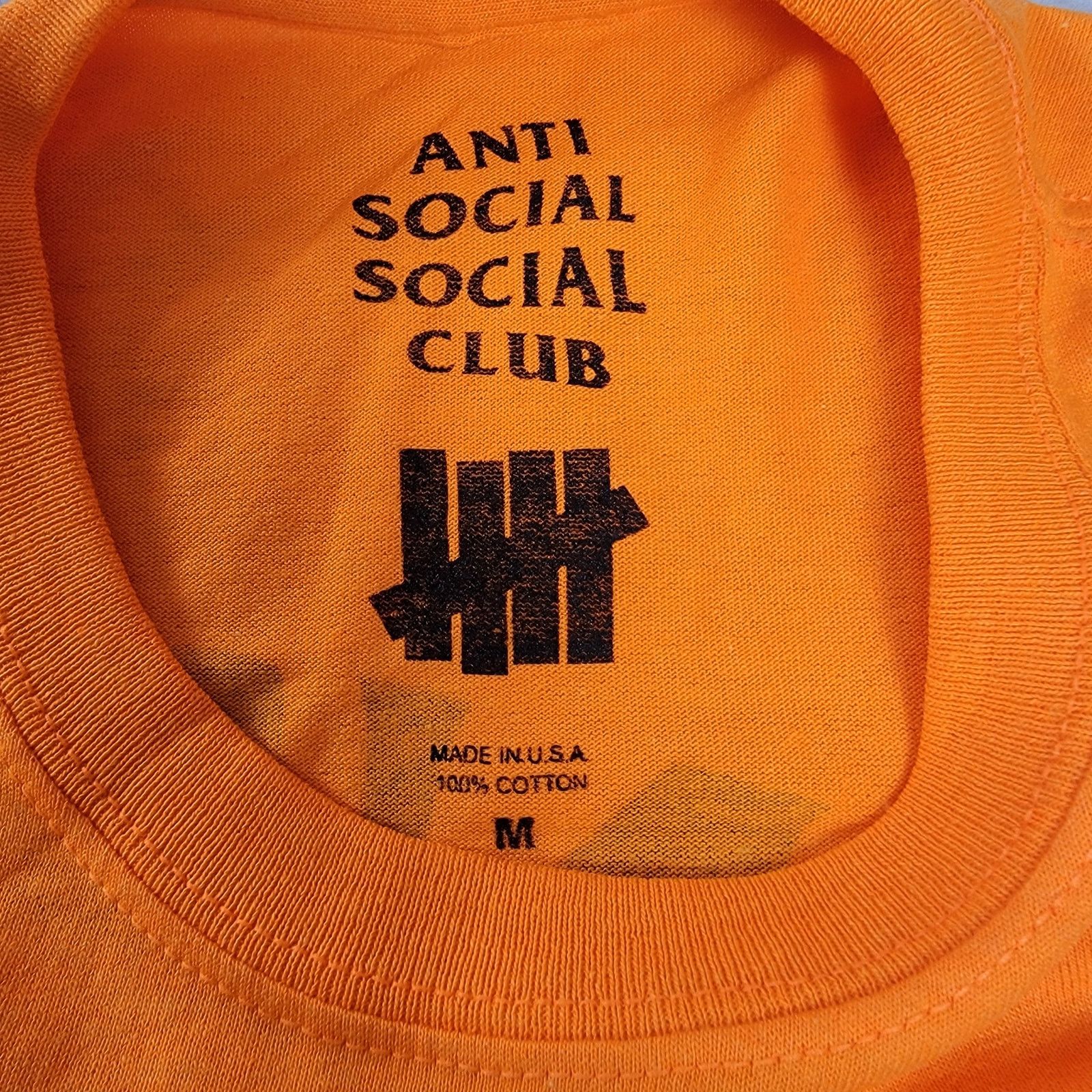 Anti Social Social Club Anti Social Social Club ASSC 'Paranoid' Orange Tee - Size M Size US M / EU 48-50 / 2 - 3 Thumbnail