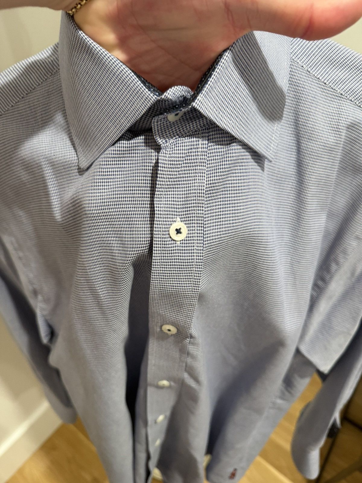 English Laundry Navy Button-up Button-Down 16" 32/33 Size US M / EU 48-50 / 2 - 2 Thumbnail