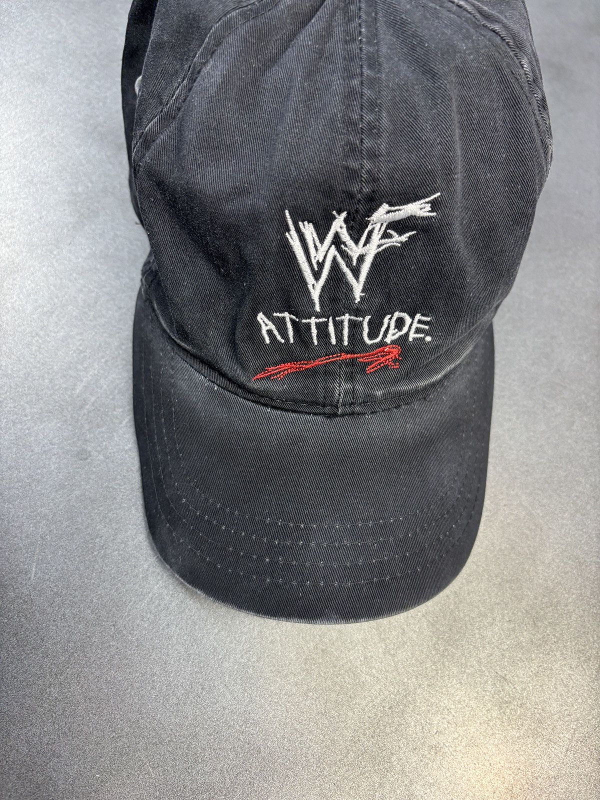 Vintage × WWE × WWF 1990s WWF Attitude Era Hat Vintage WWE Baseball Cap Strapbac Size ONE SIZE - 12 Thumbnail