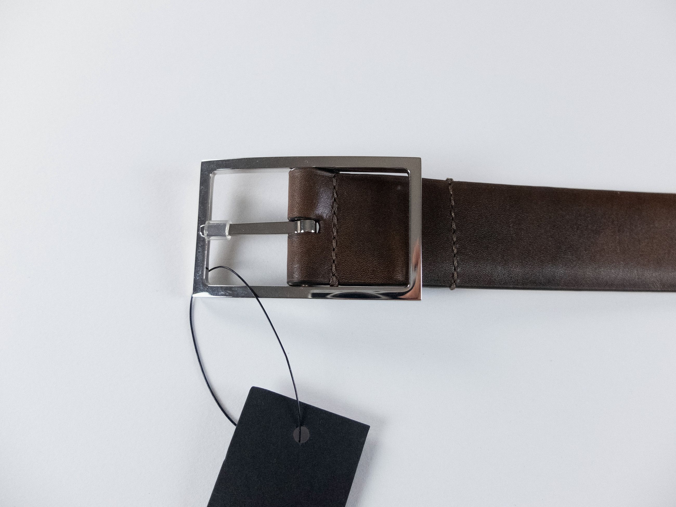John Lobb JOHN LOBB palladium buckle brown leather belt 110 authentic Size 42 - 2 Thumbnail