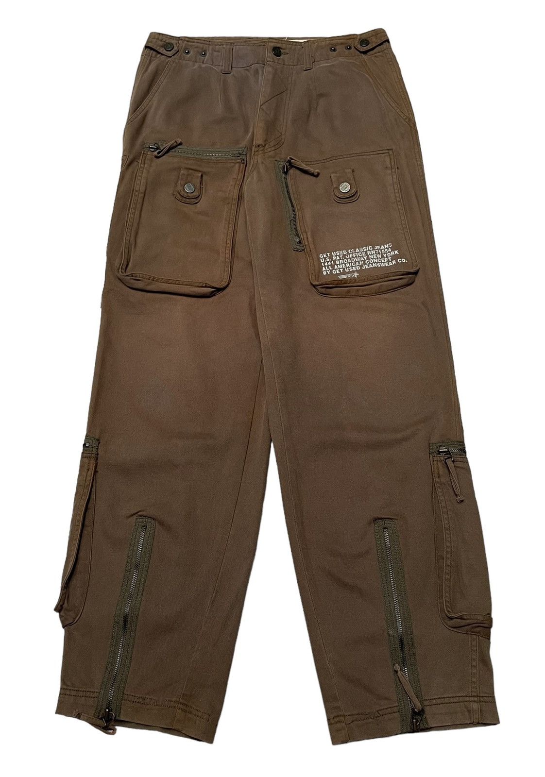 image of Avant Garde x Vintage Get Used Tactical Pants 2000S in Brown, Men's (Size 33)