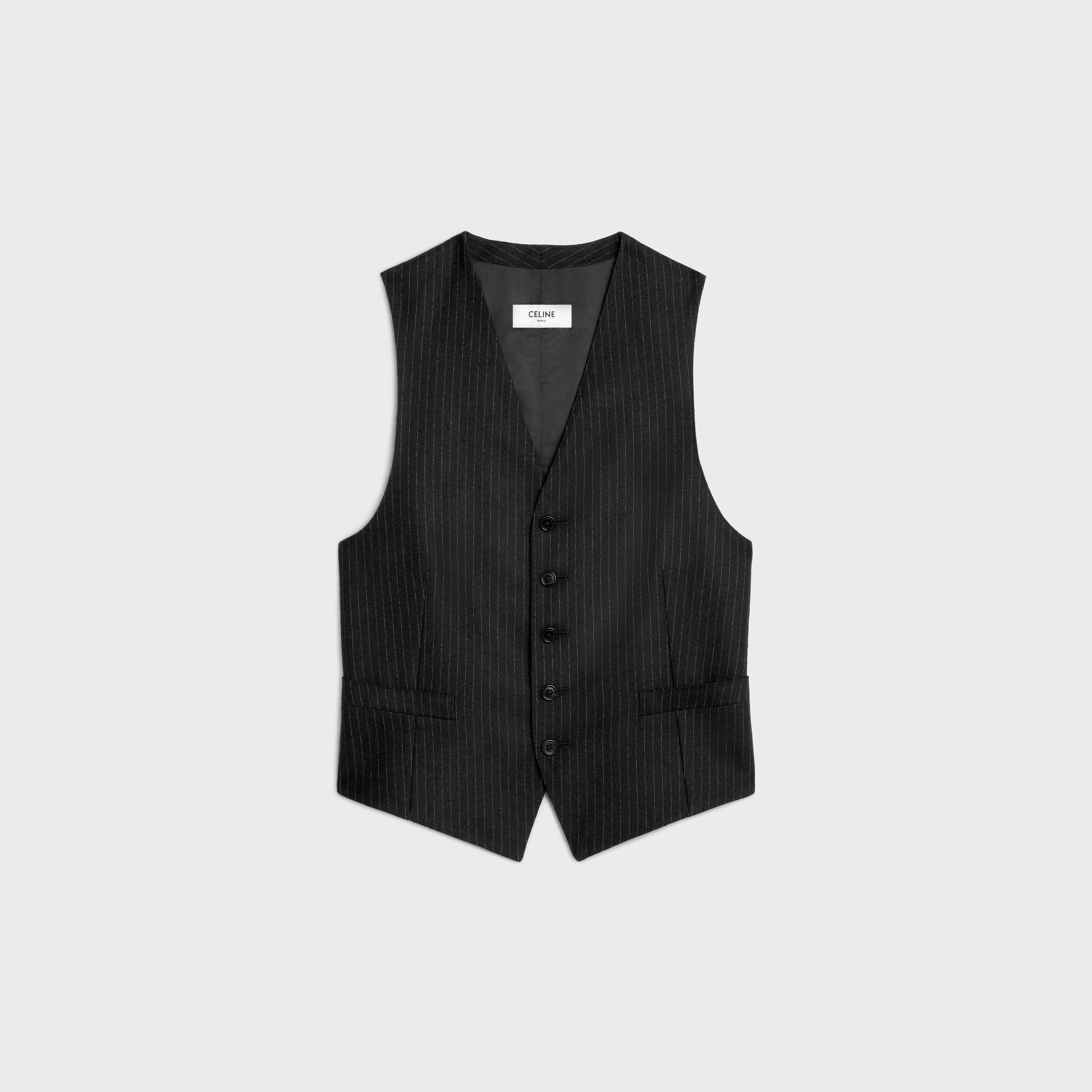 waistcoat in striped flannel