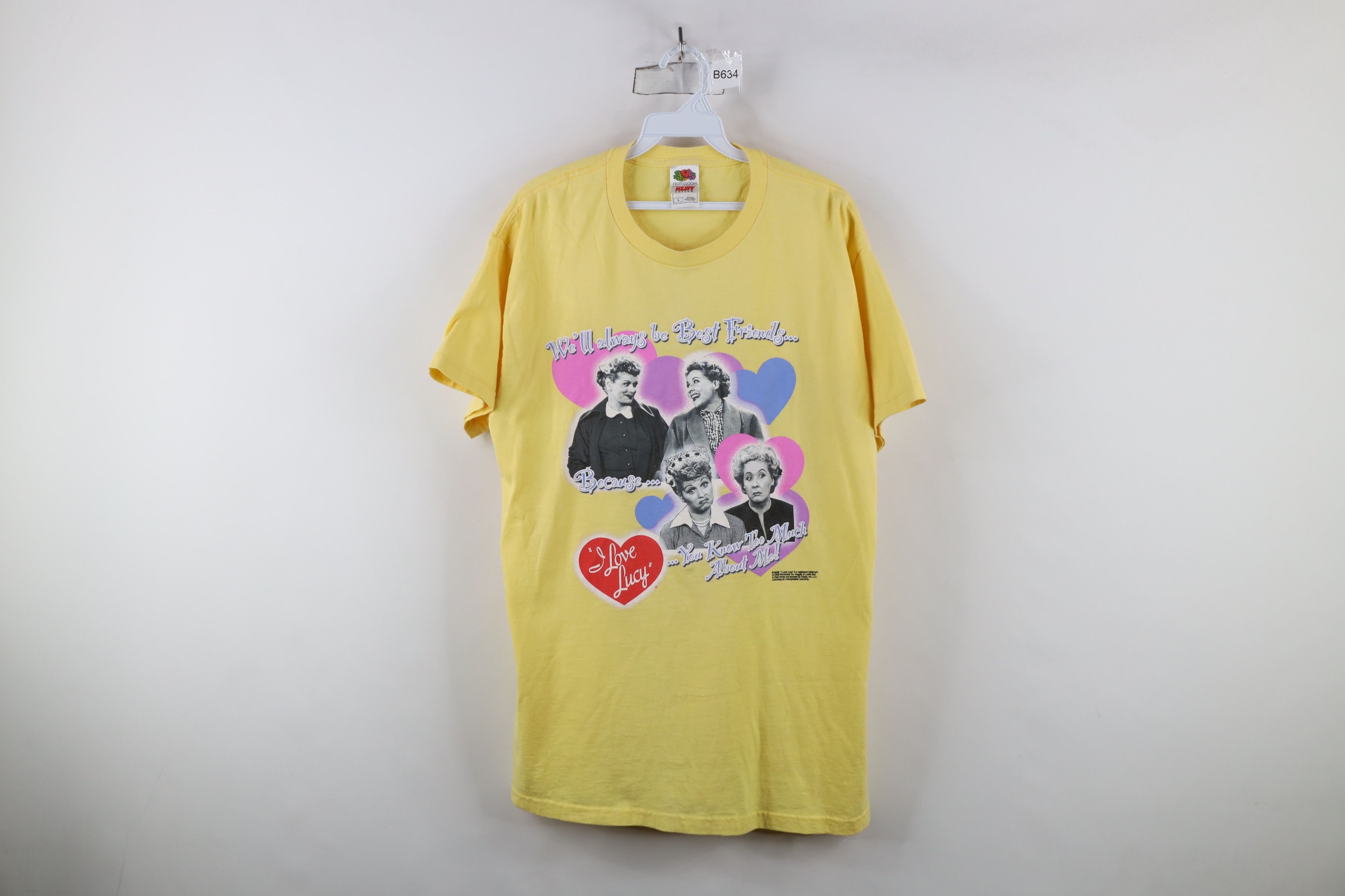 Fruit Of The Loom × Vintage Vintage Y2K 2005 I Love Lucy Spell Out Short Sleeve T-Shirt Size L / US 10 / IT 46 - 1 Thumbnail