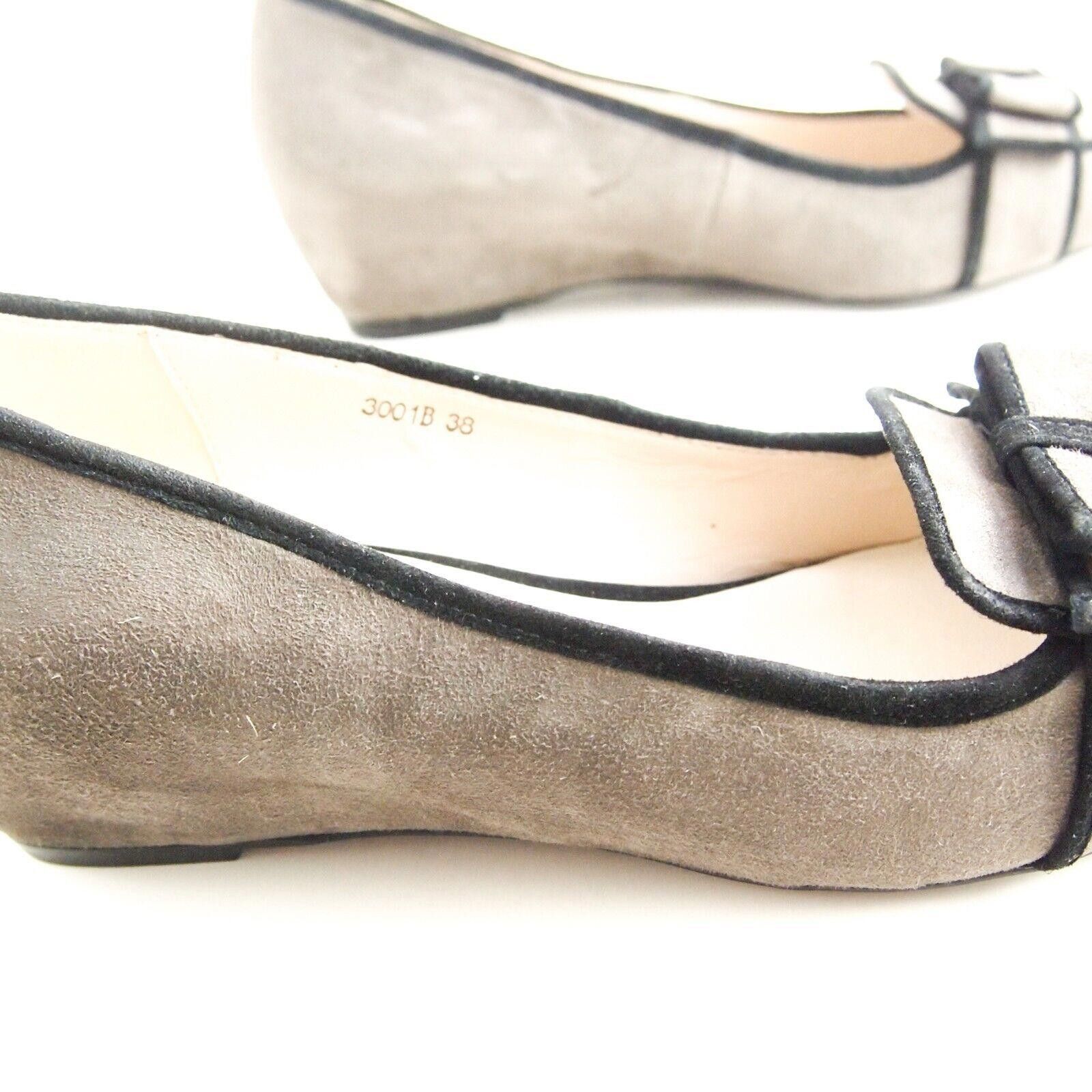Designer Luciano Barachini Pumps Hidden Low Wedge Gray US 8 EU 38 Size US 8 / IT 38 - 7 Thumbnail