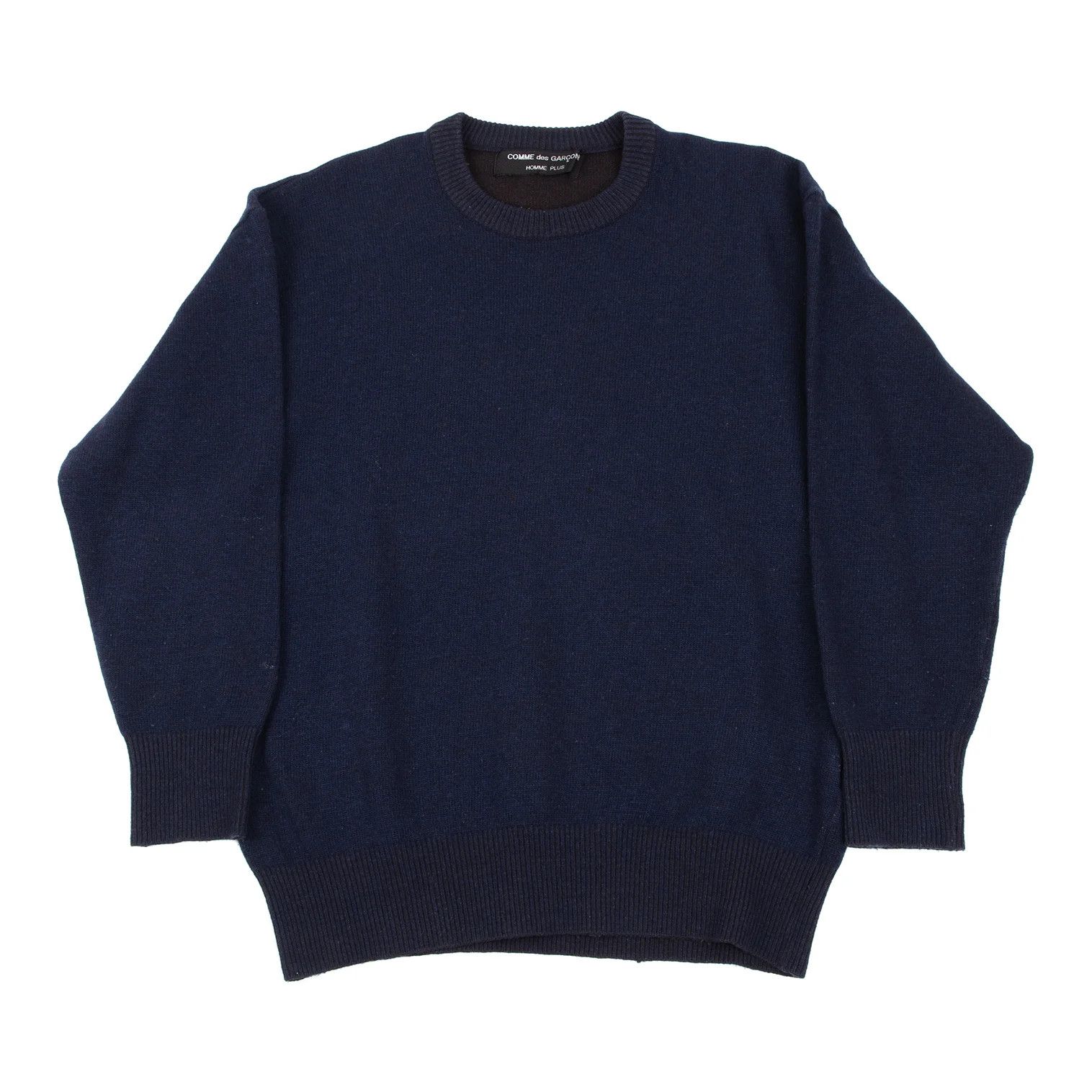 Comme des Garcons Homme Plus Wool Nylon Knitted Sweater in Navy, Size M Size US M / EU 48-50 / 2 - 1 Thumbnail